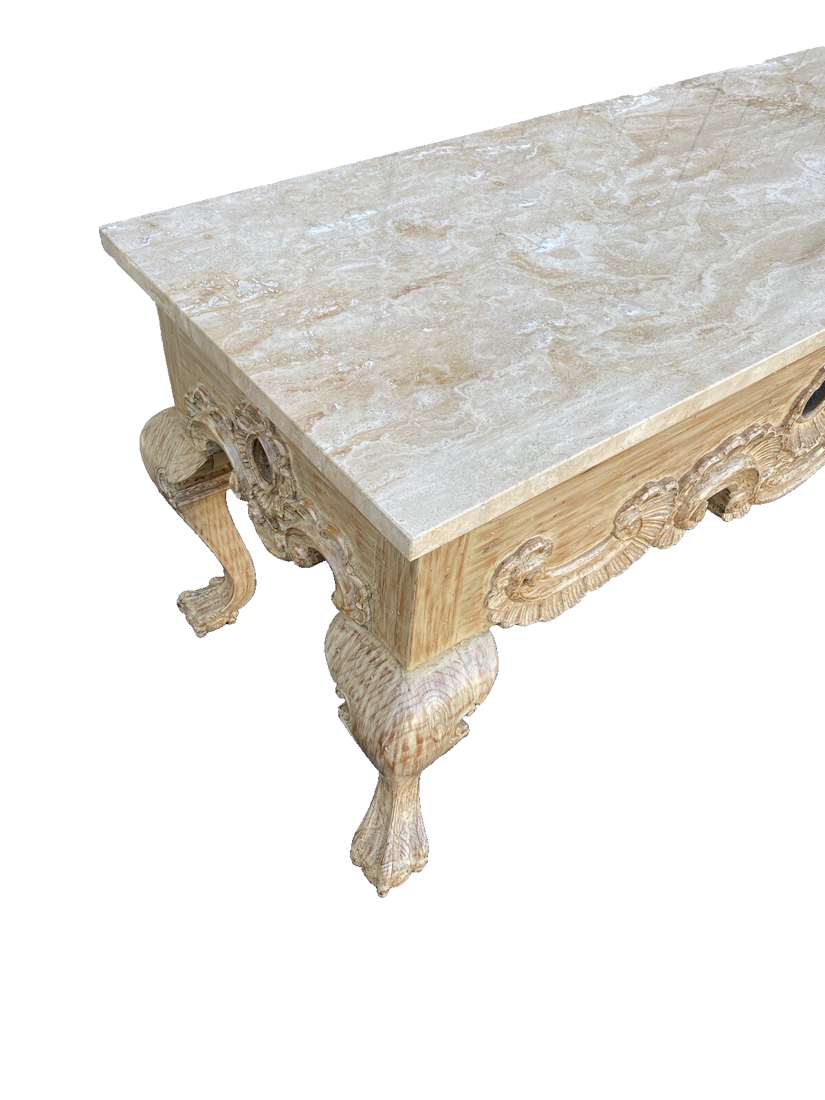 64958 Quality Marble Top Console Hall Table Sideboard Server
