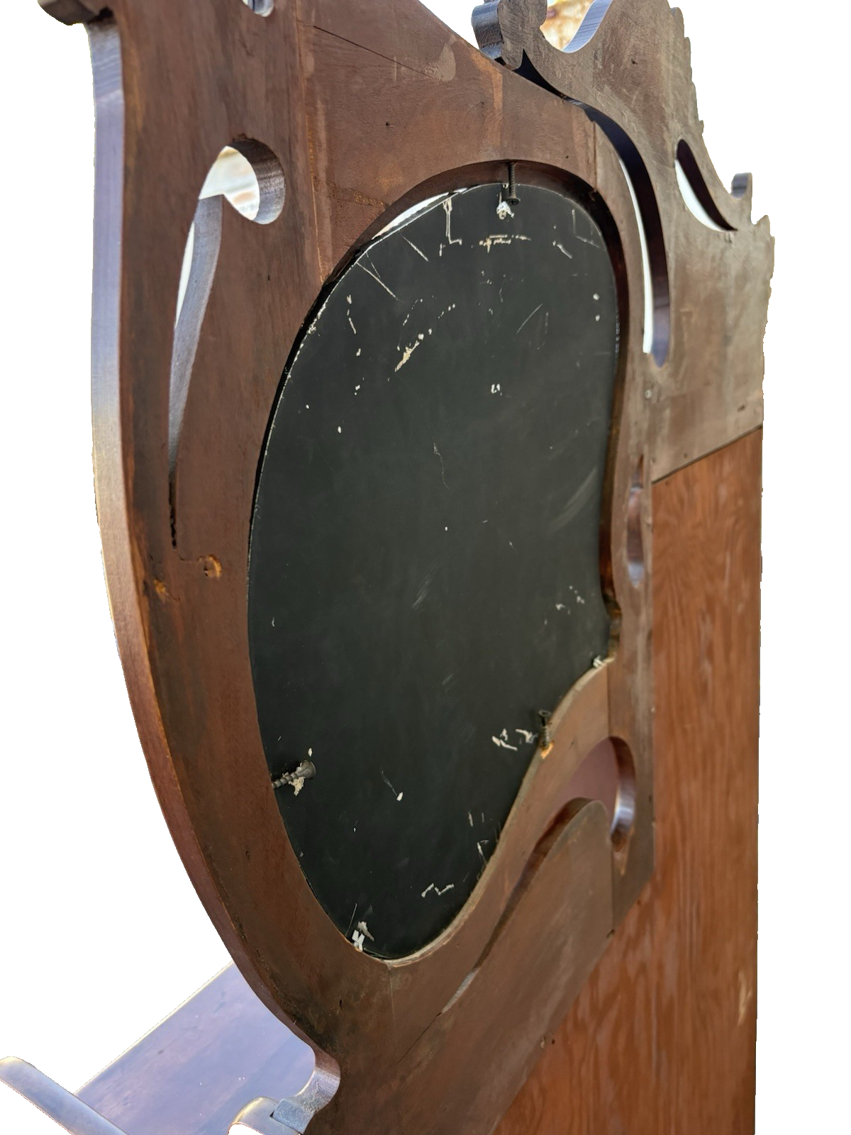 67010 Antique Mahogany Side By Side Desk with Bookcase