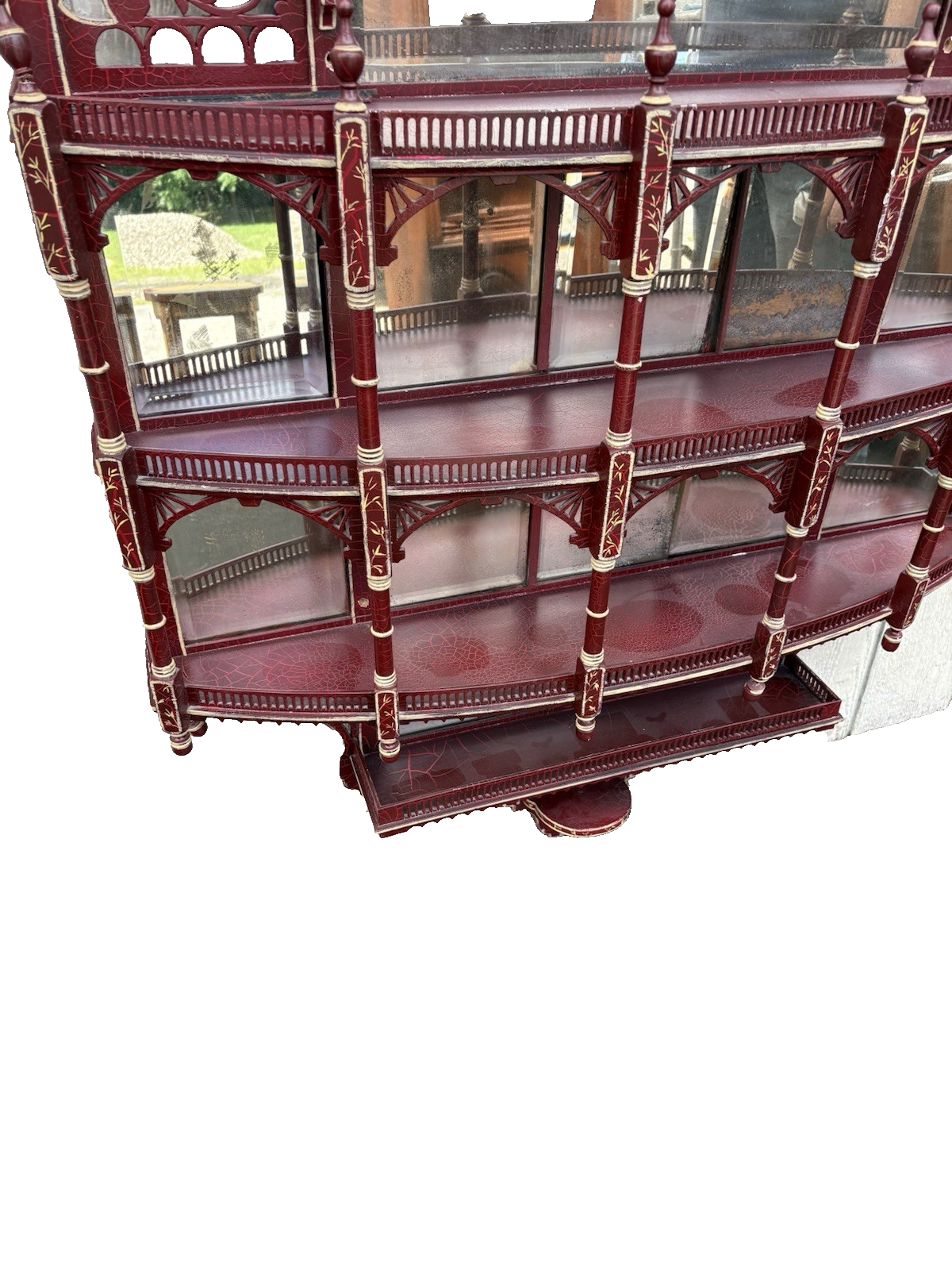 66842 Custom Hand Painted Victorian Whatnot Curio Wall Shelf