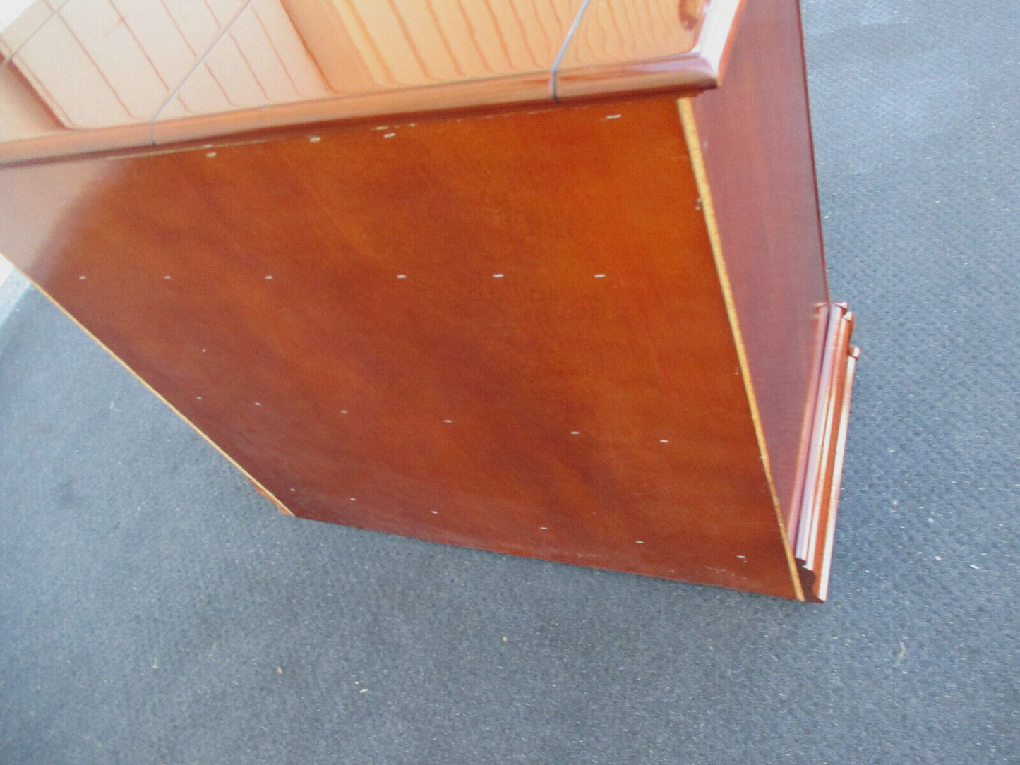 63966 Mahogany Bar Cart Server Cabinet Flip Top