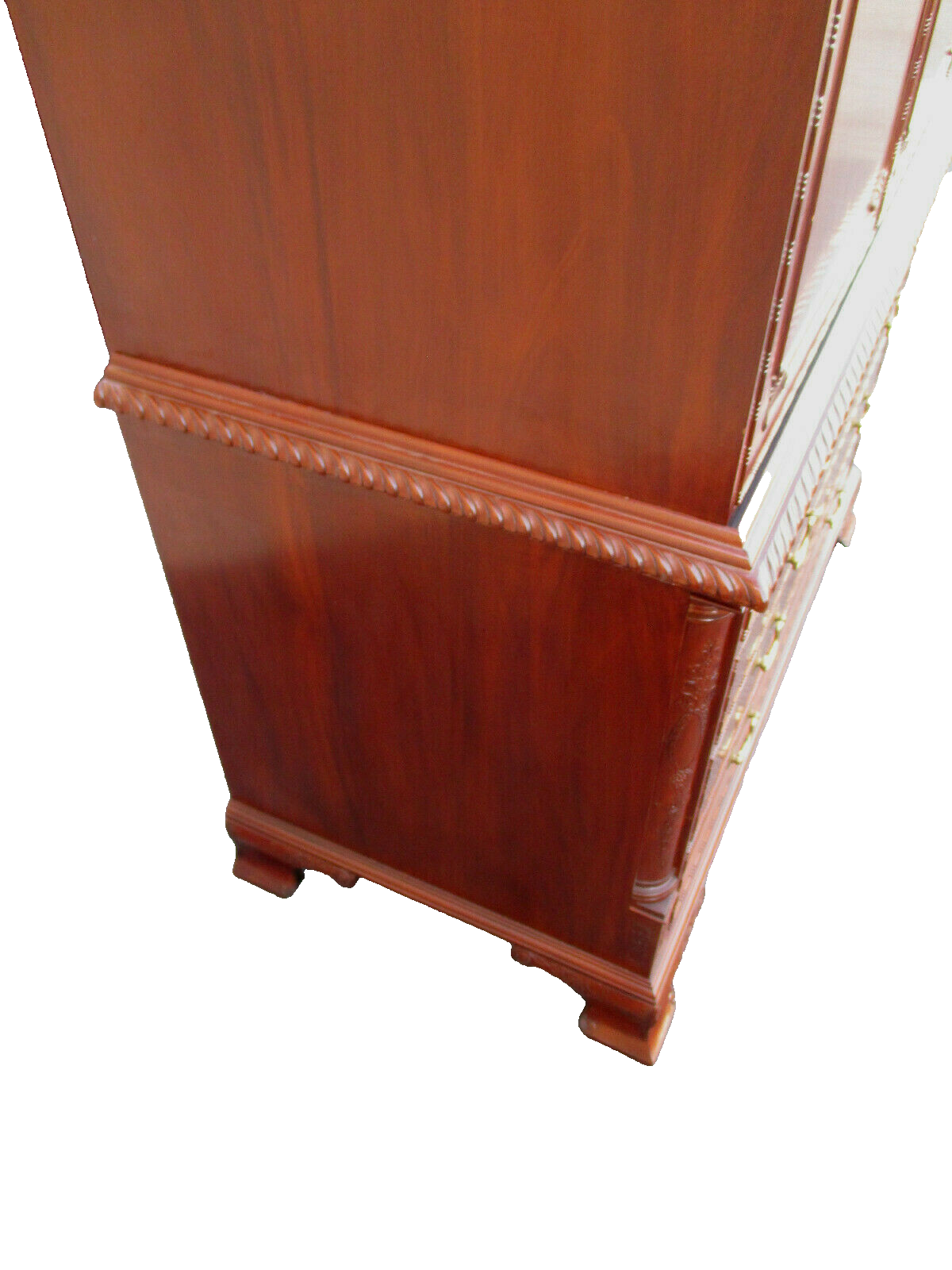 63124 Solid Mahogany Linen Cabinet High Chest Cabinet Wardrobe Chifferobe 