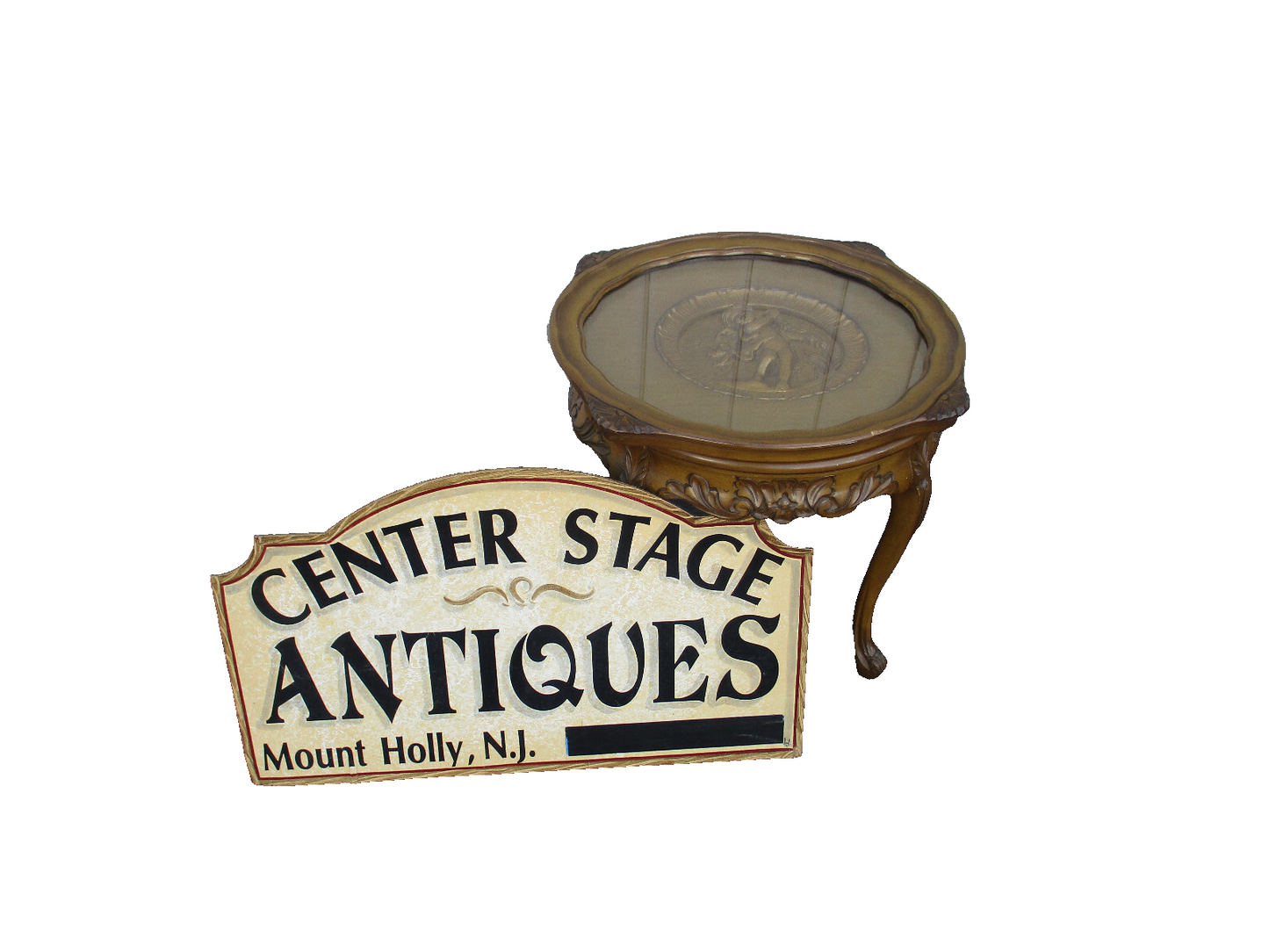 63999 Antique Tray Top Coffee Table Stand