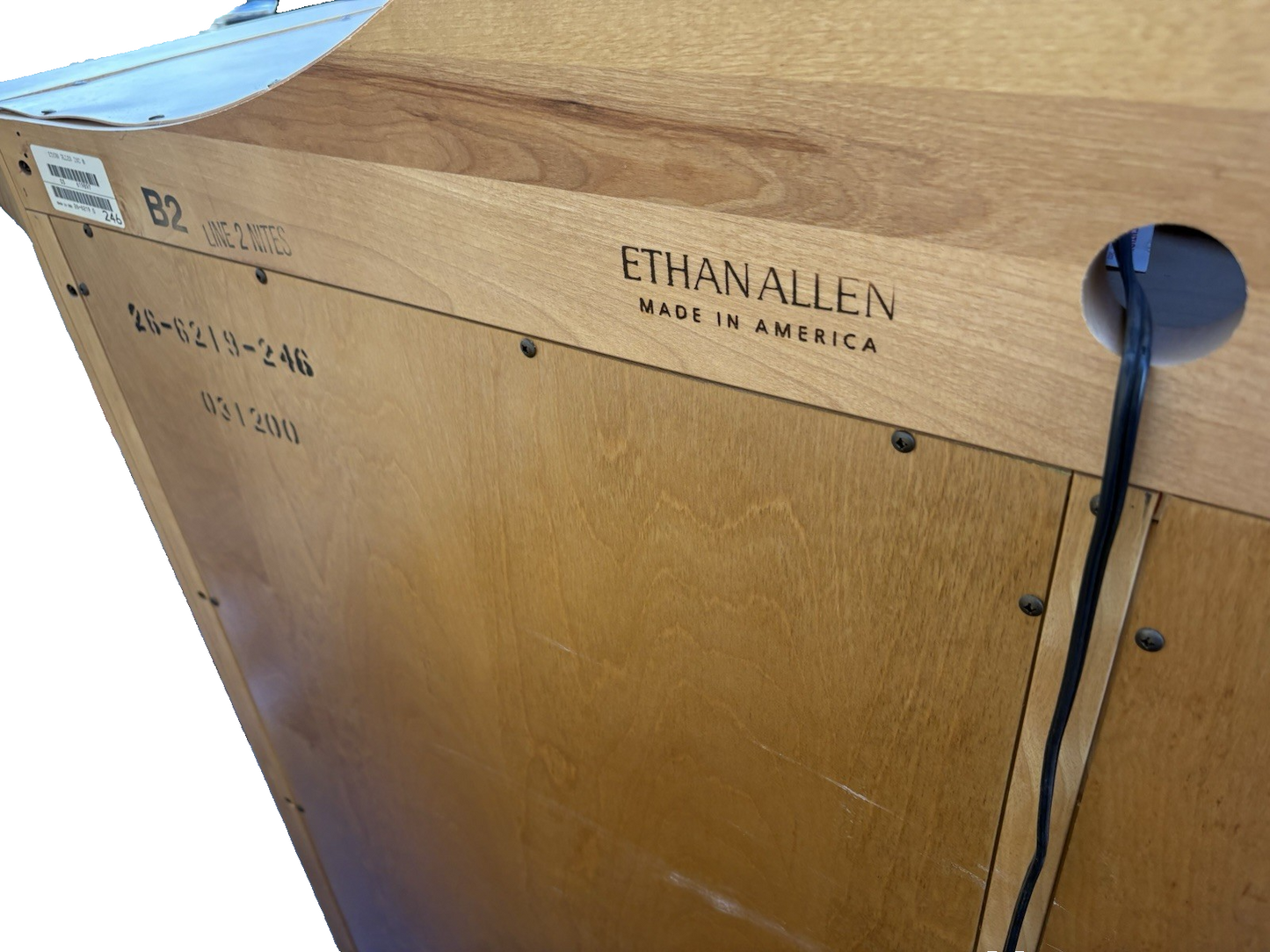 67124 French Country ETHAN ALLEN China Cabinet Curio