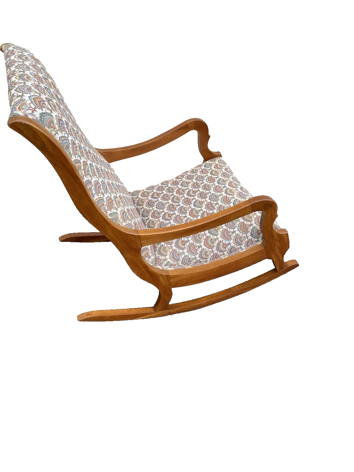66450 Maple Upholstered Rocker Rocking Chair