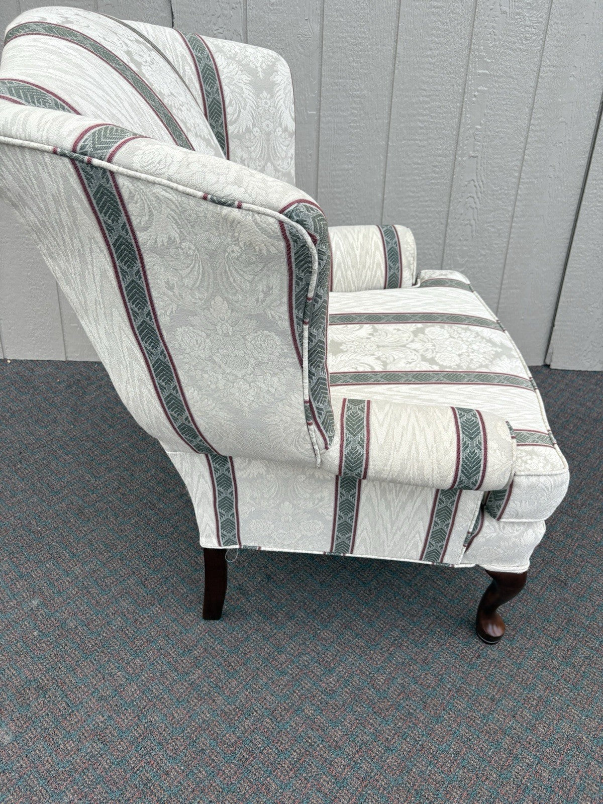 67035 Pair Oak Ridge Queen Anne Wing Chair s