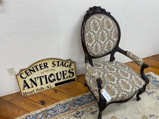 65317 Antique Walnut  Victorian Armchair Chair