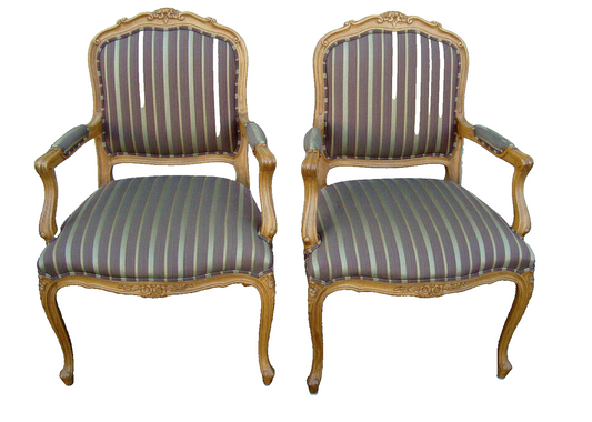 61562 Pair ETHAN ALLEN Bergere Armchair  Accent Chair