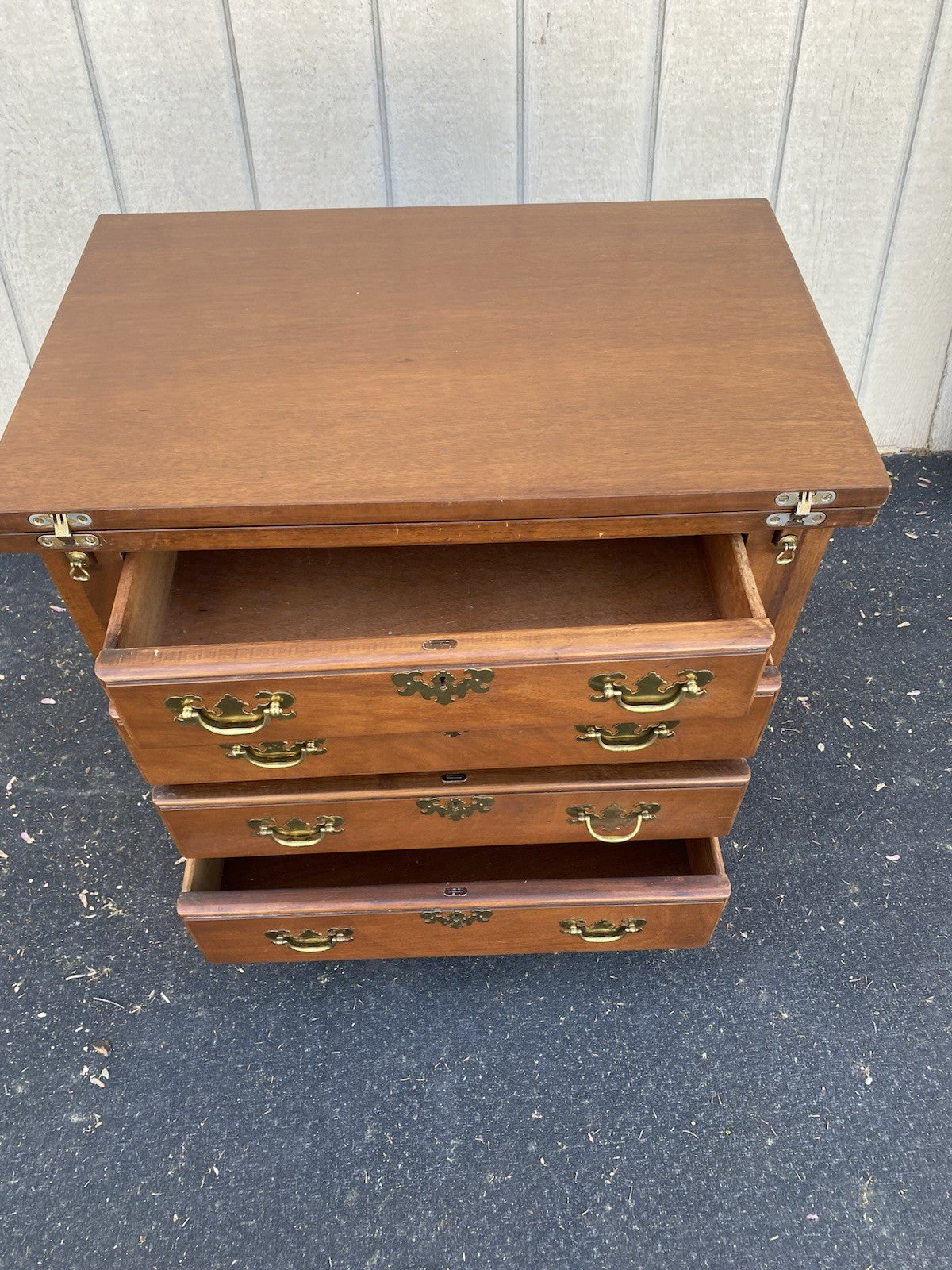 66590 Cherry Flip Top Nightstand Dresser Chest