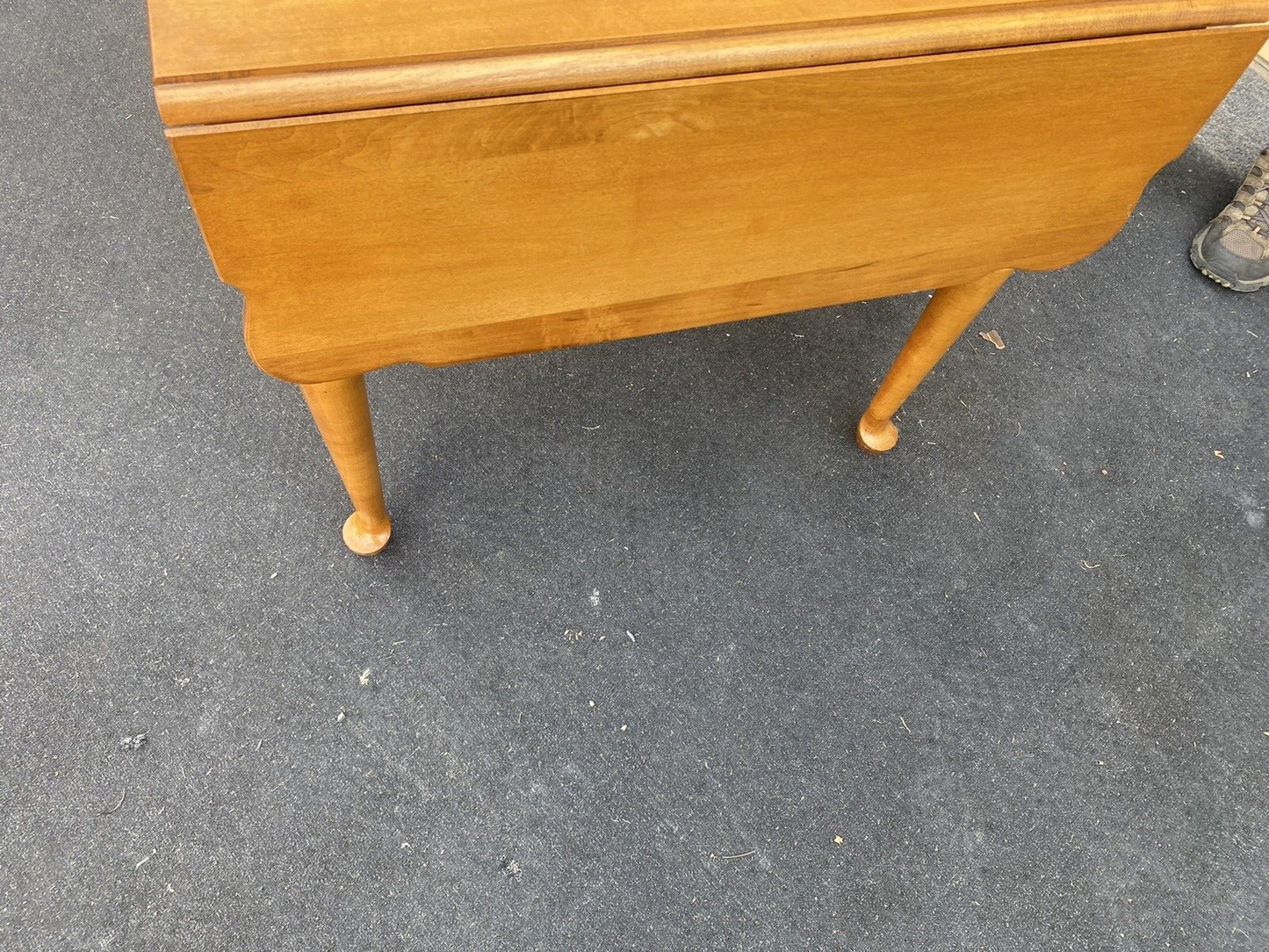 65794 Solid Maple Drop Side Pembrooke  Lamp Table Stand w/ Drawer