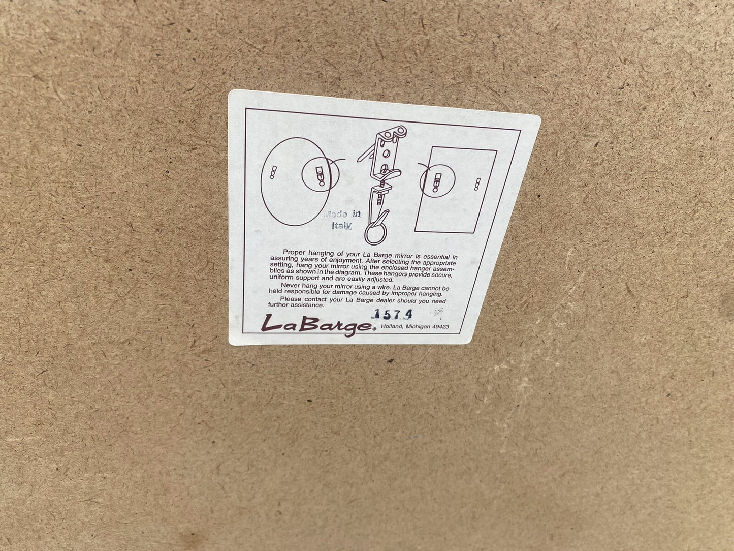 65739 Rectangular La Barge Gold Decorator Mirror