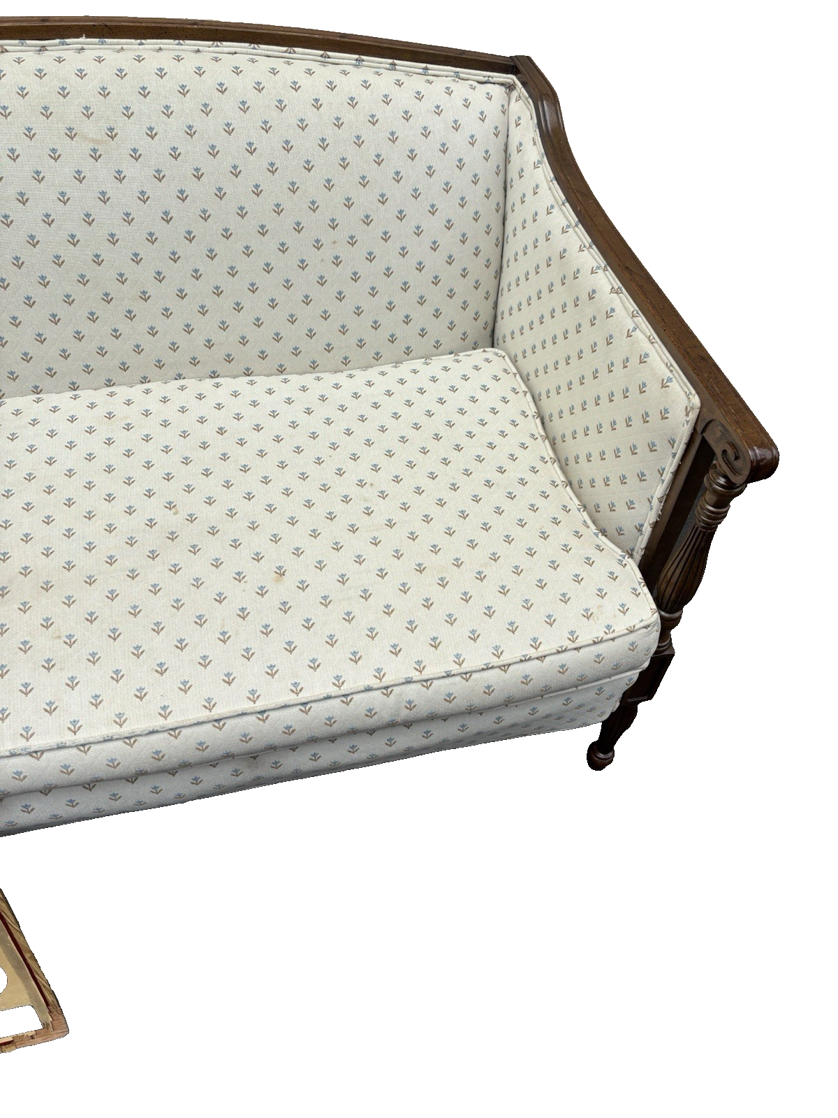 66809   Hepplewhite  SAM MOORE Mahogany Loveseat Sofa Couch Chair