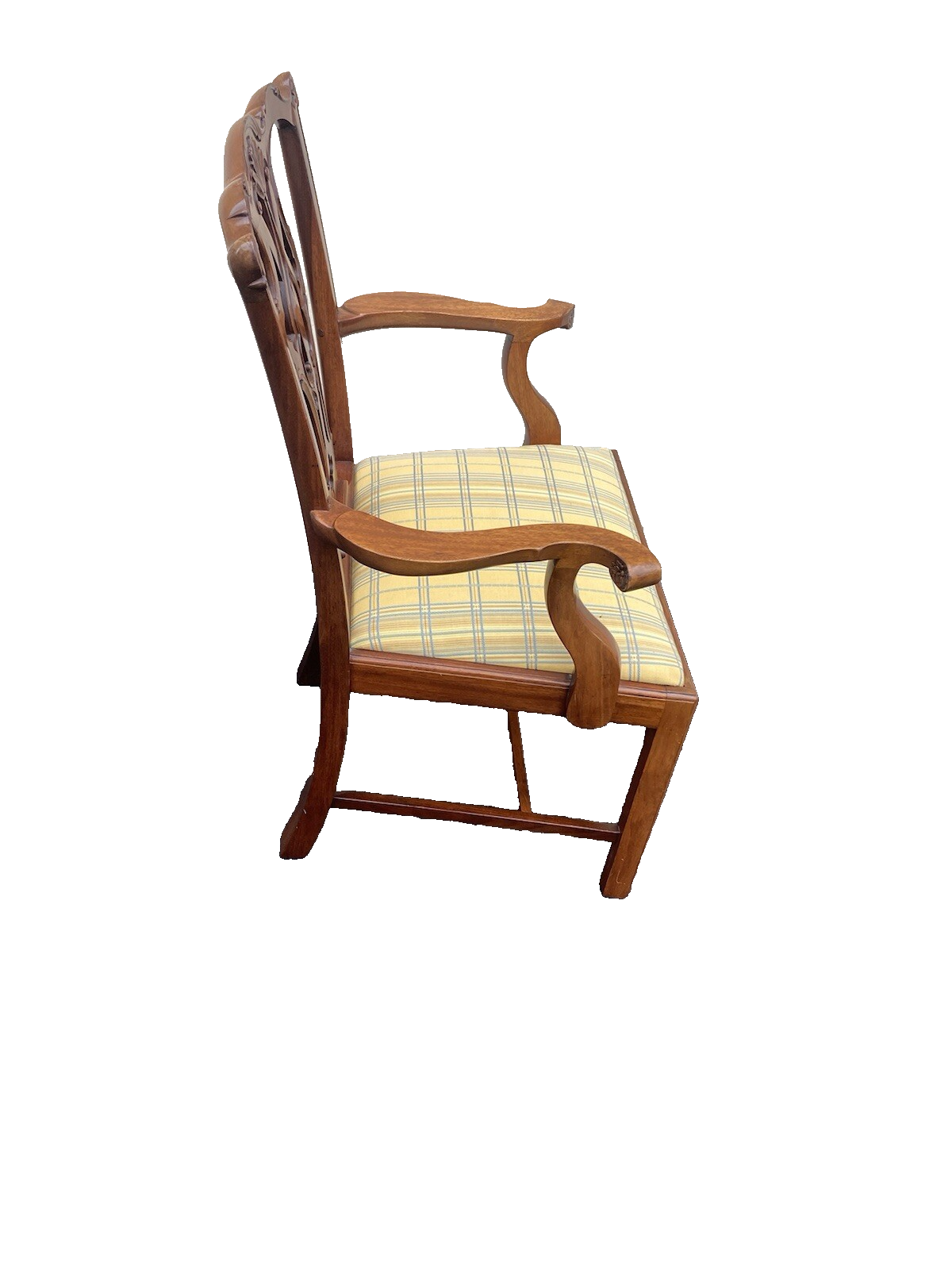 65881  GEORGIAN Furnishings Chippendale Armchair Chair Solid Mahogany