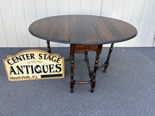 67116 Antique Mahogany Dropleaf Dining Kitchen Table