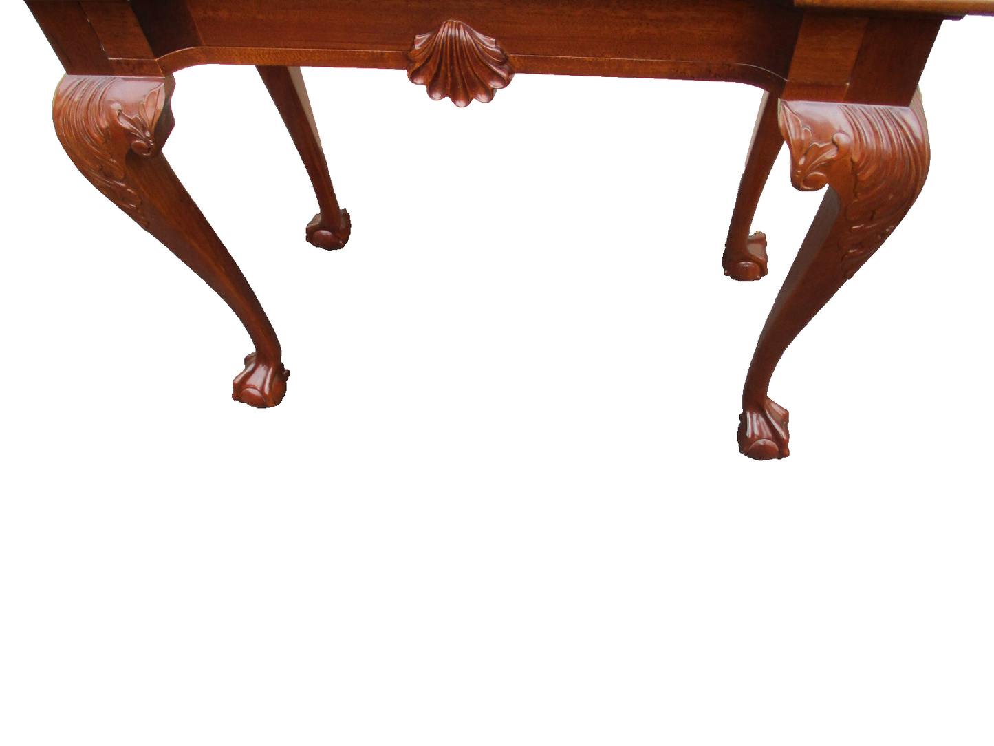 63334 GEORGIAN FURNISHINGS Solid Mahogany Flip Top Game Table w/ Drawer