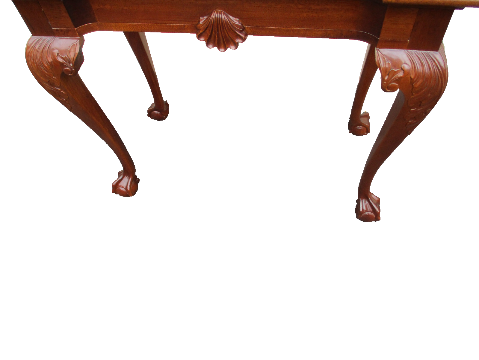 63334 GEORGIAN FURNISHINGS Solid Mahogany Flip Top Game Table w/ Drawer