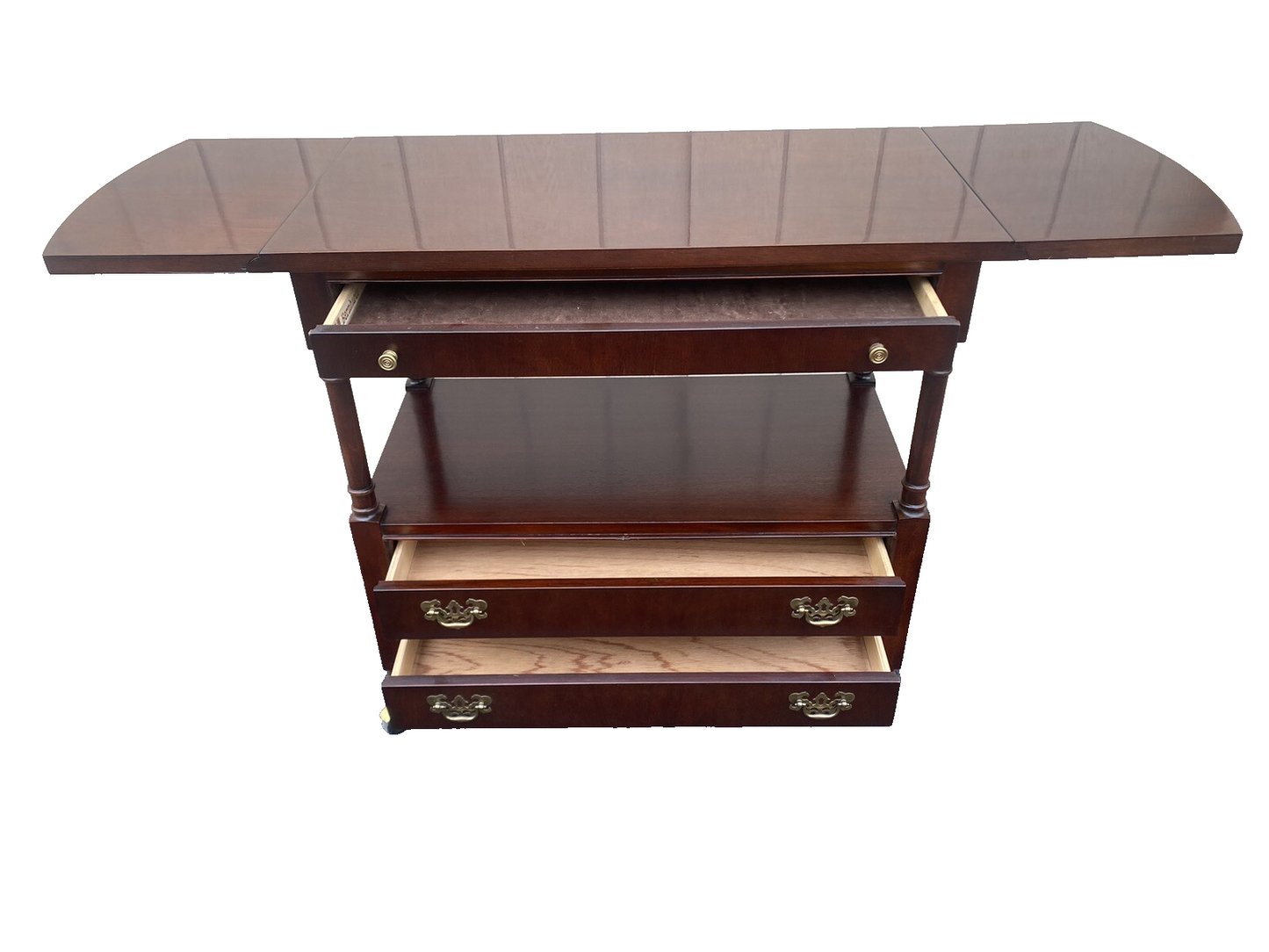 65303 BERNHARDT Mahogany Dropside Server Sideboard Cabinet