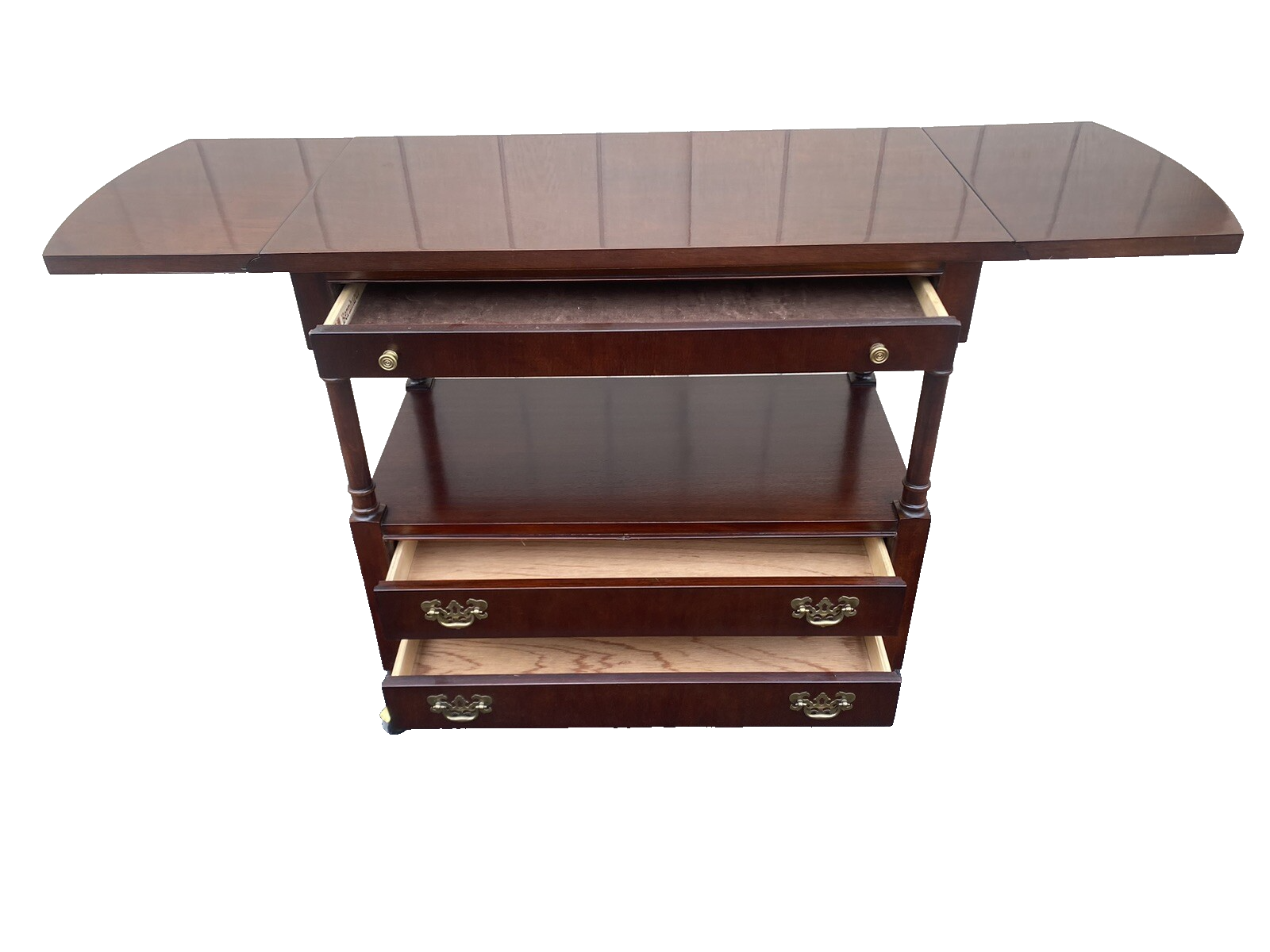 65303 BERNHARDT Mahogany Dropside Server Sideboard Cabinet