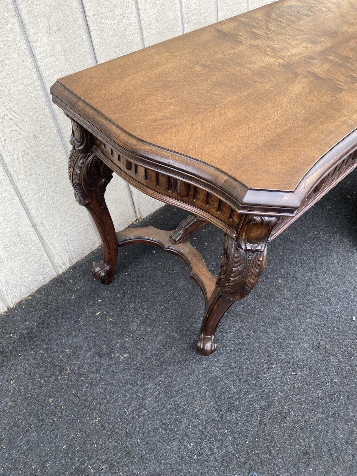 66609  Antique French Country Flip Top Dining Table Console Sofa Table