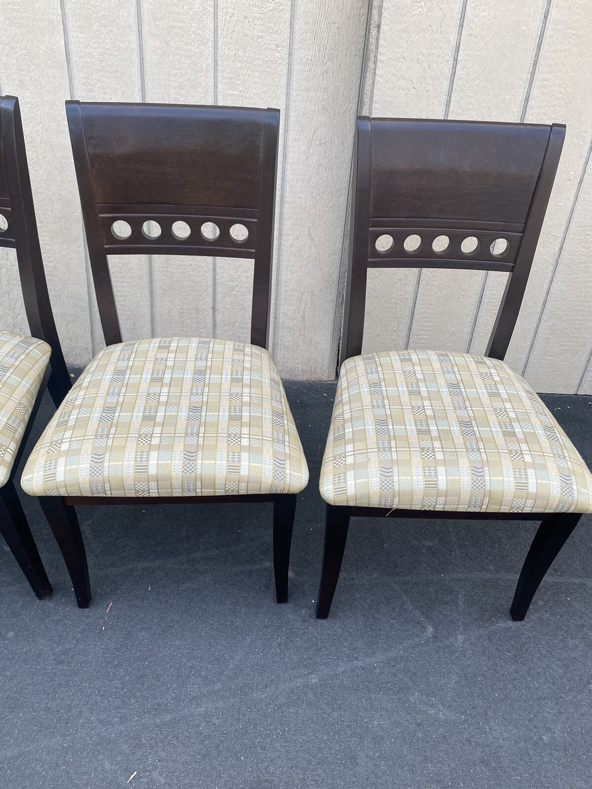 65670 Set of 4 Ebony Modern Dining Room Side Chairs