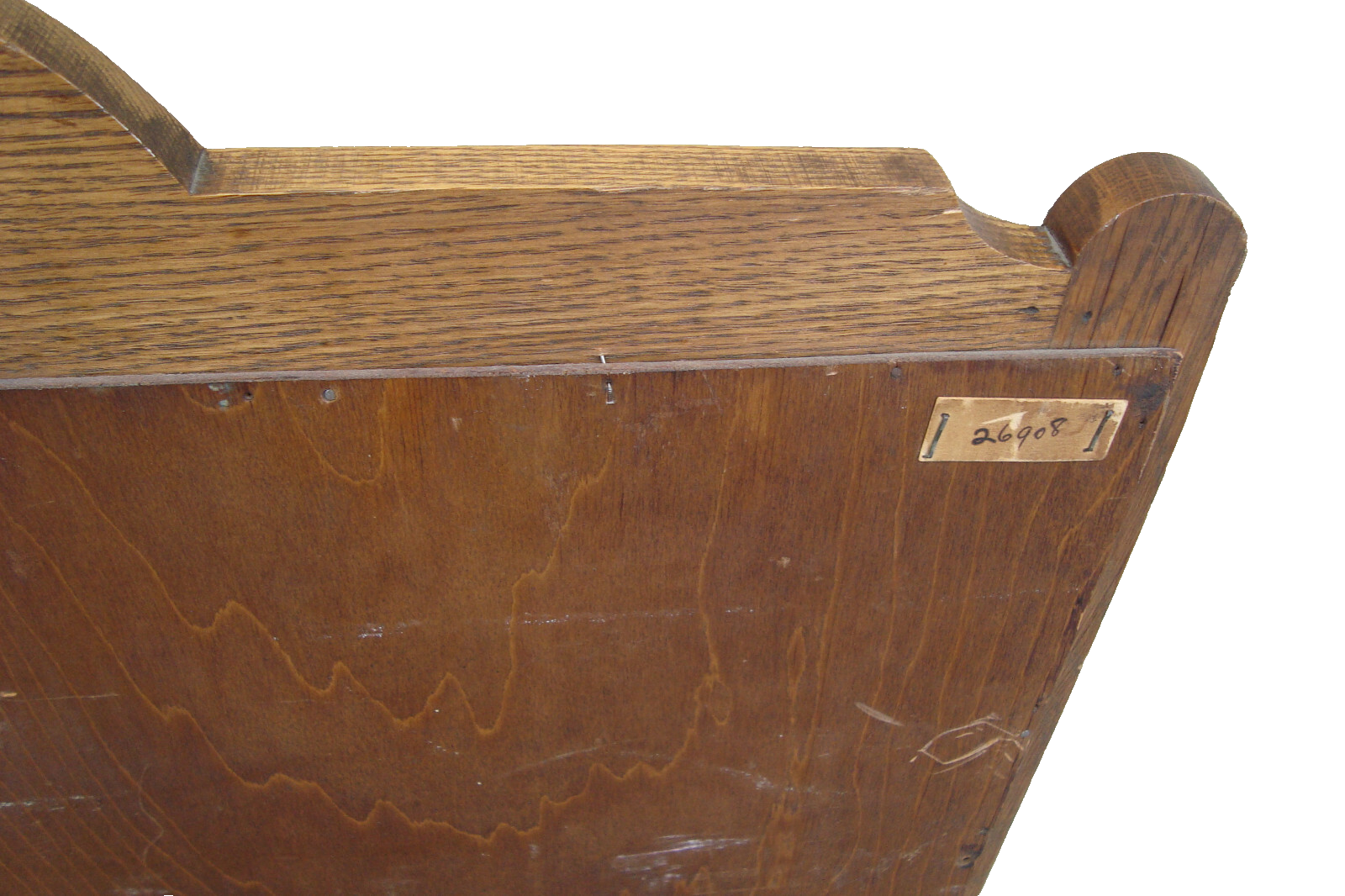 61764 Vintage Solid Oak Carved Mirror 25 x 36