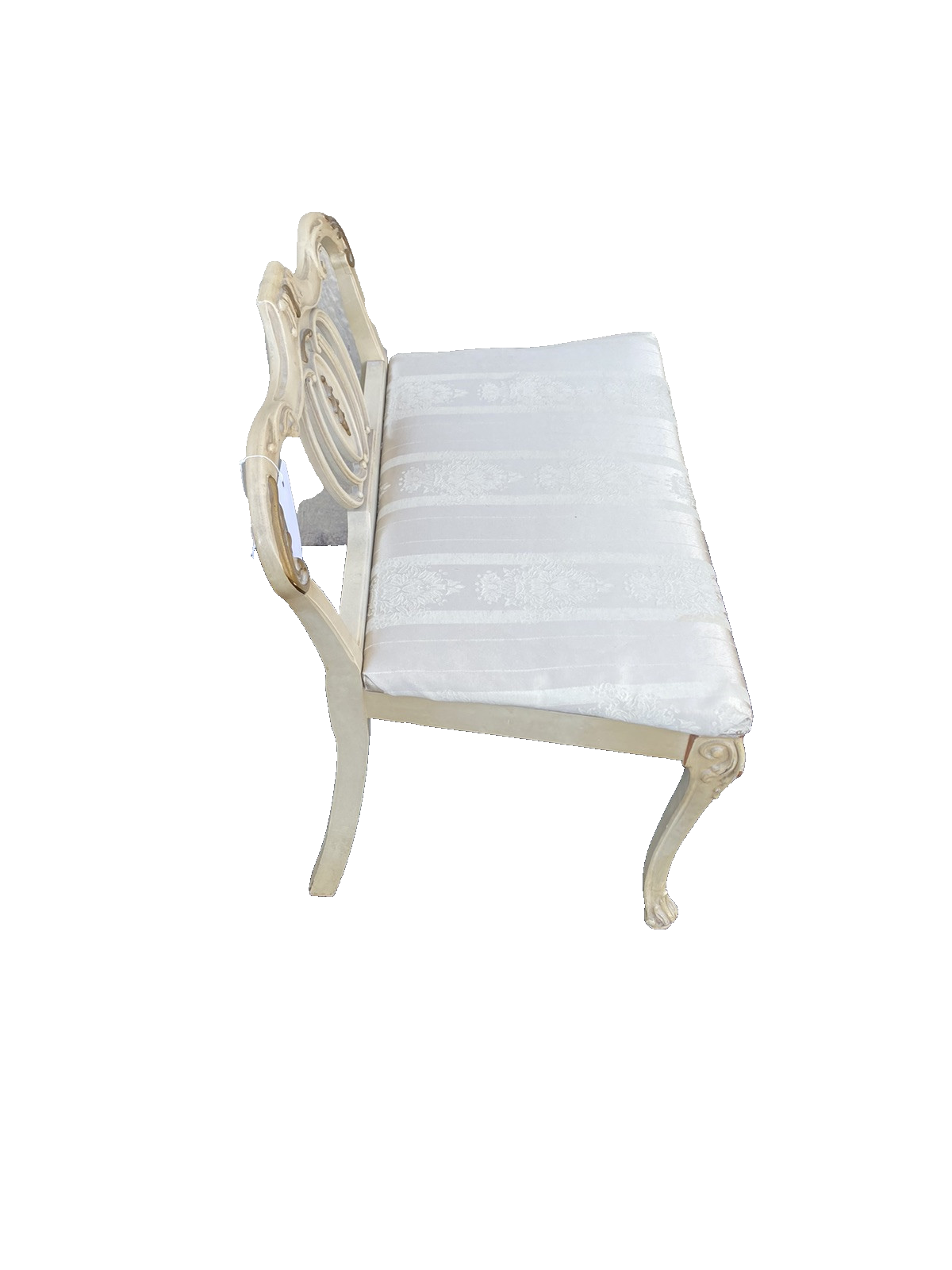 66296 Decorator White Vanity Bench Stool