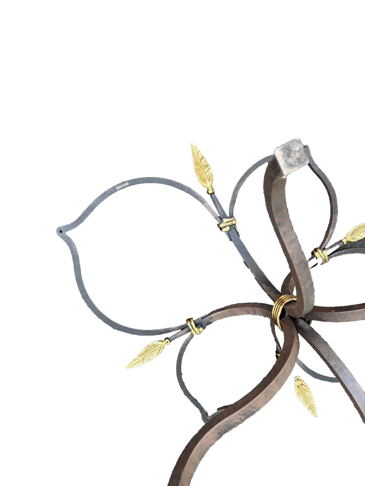 66755   Modern QUALITY Glass and Iron Accent Table Stand