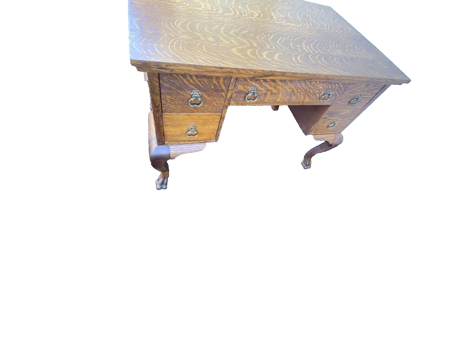 66276 Antique Victorian Oak Partners Desk