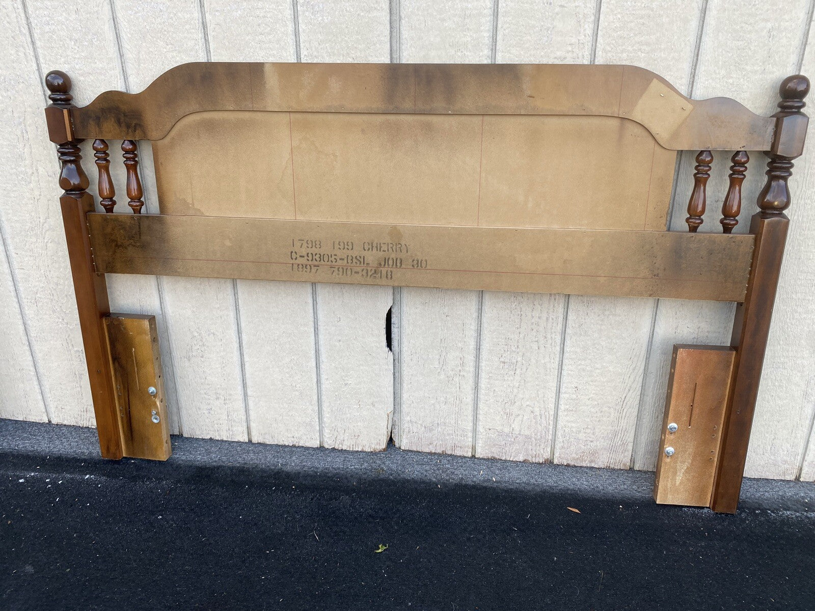 66225   Cherry Queen or Full Size Headboard Bed