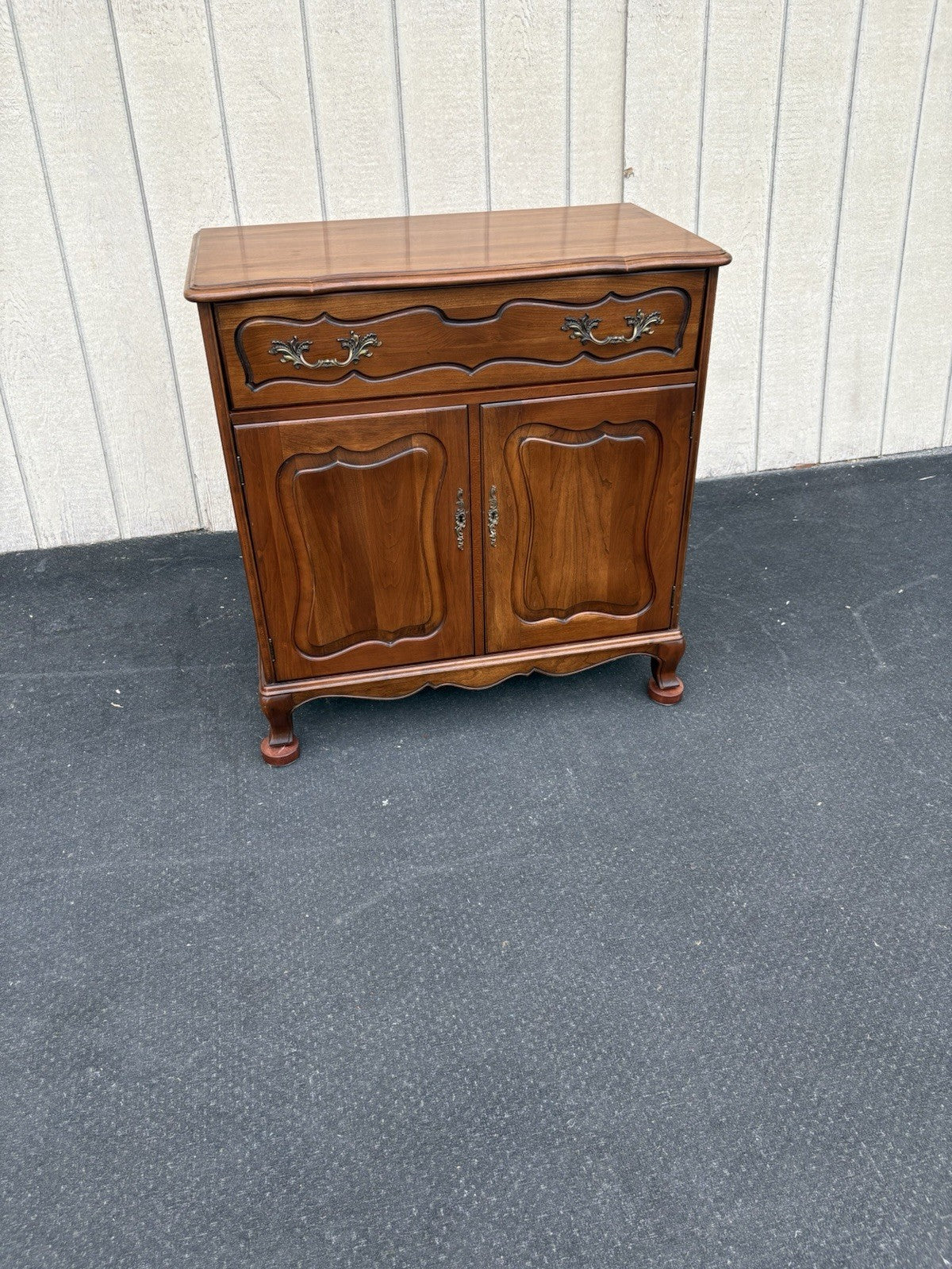 66666  Cherry Lift Top Bar Cart Server  Liquor Cabinet