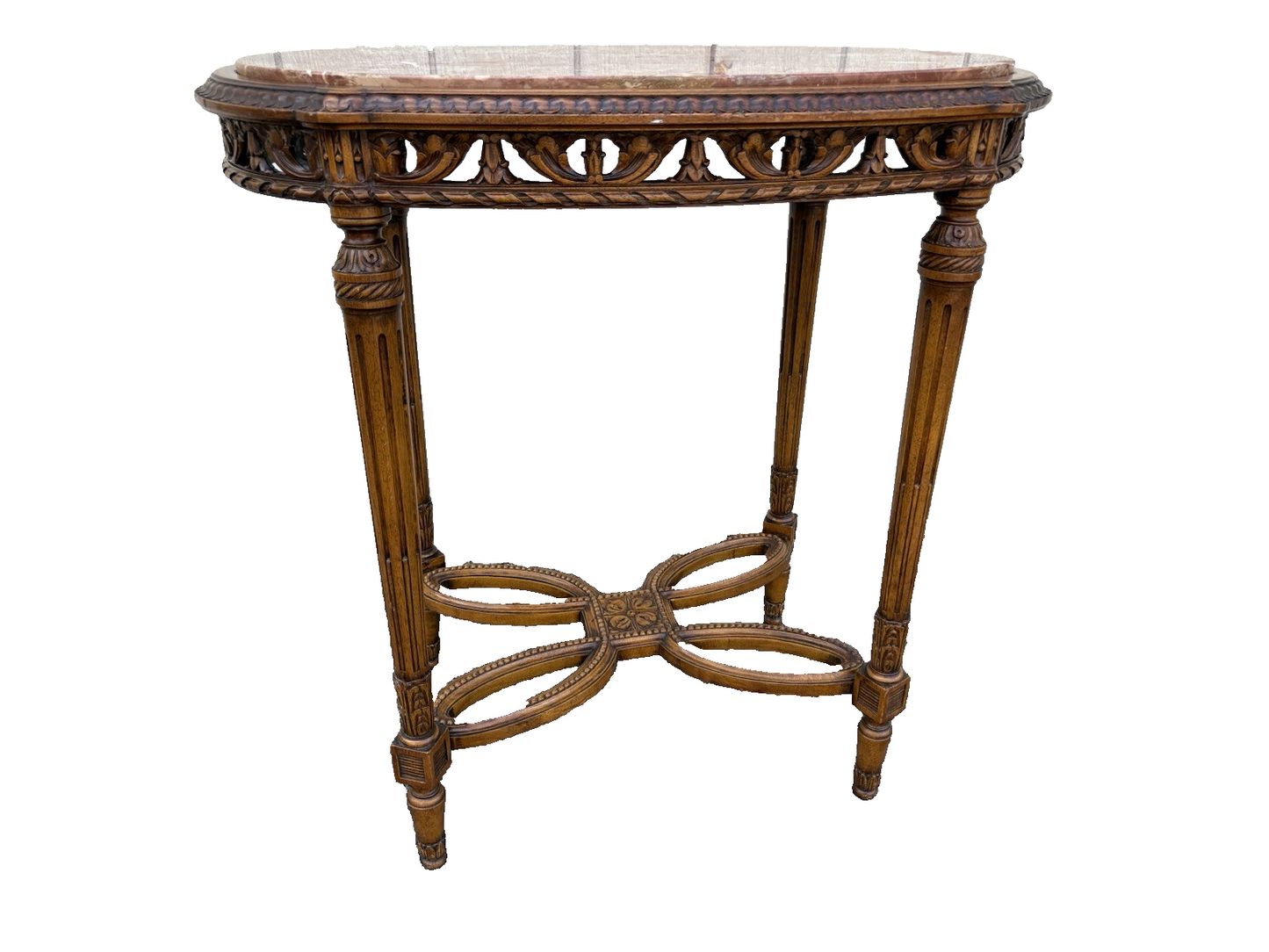 66898 Marble Top Decorator Lamp Table Stand