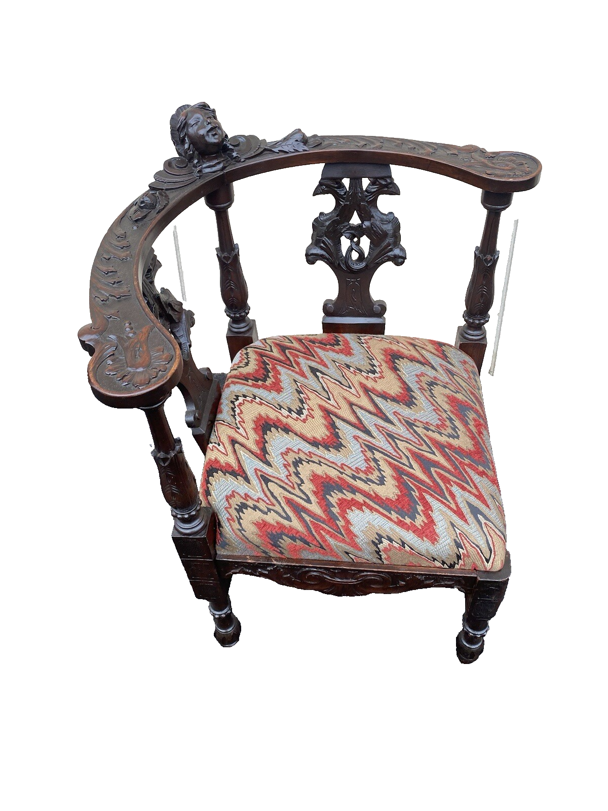 65608 CUSTOM HAND MADE Figural Corner Chair