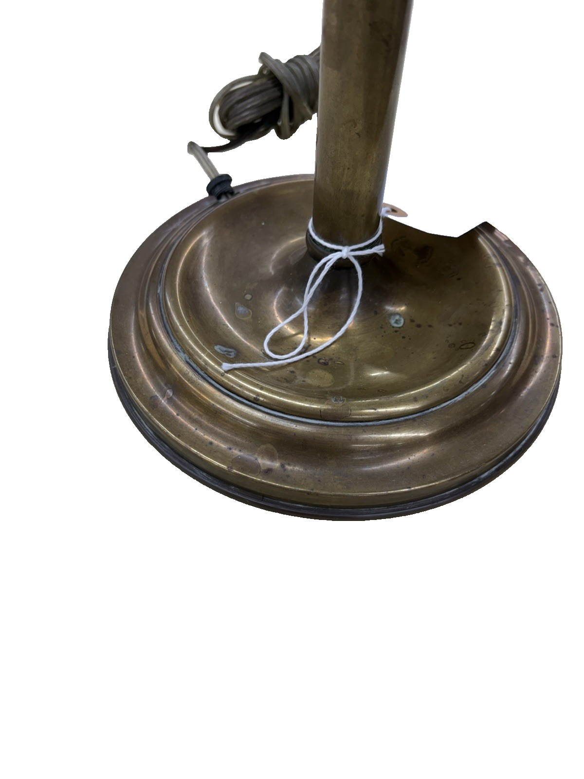 65625 Antique Brass Desk Lamp Light Emerald Shade