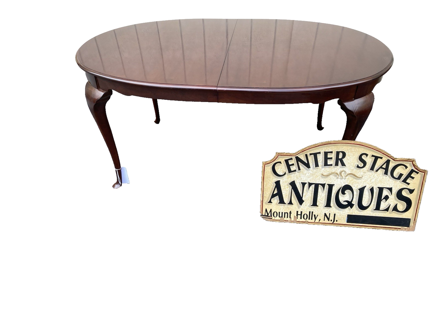 66514 Mahogany Queen Anne Oval Dining Table with NO leafs