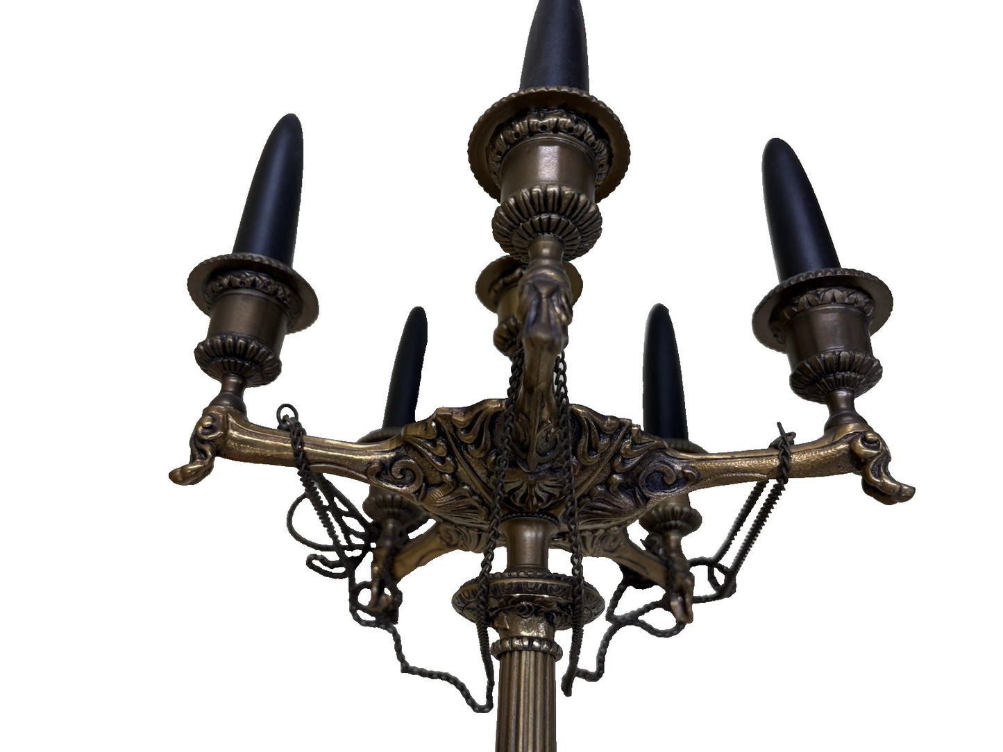66213 Super Quality RARE Antique Candelabra Table Lamp Light