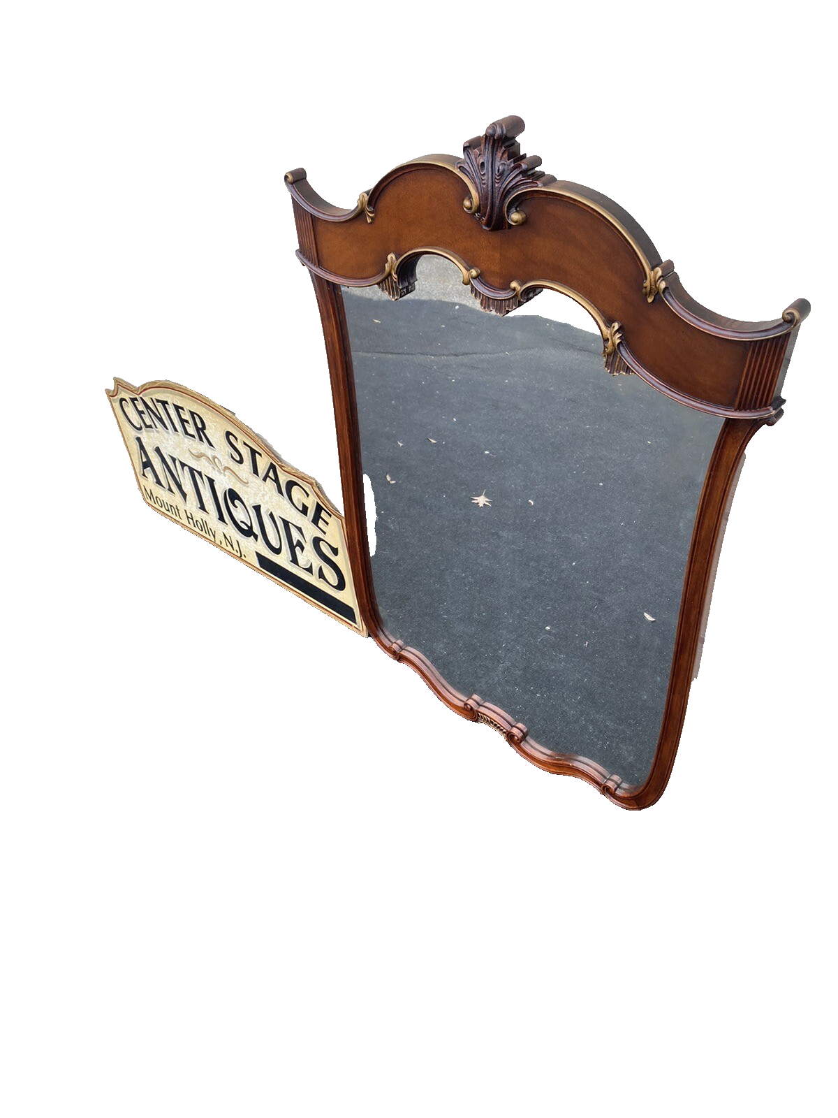 65075 Mahogany Wall Mirror In Fancy Picture Frame