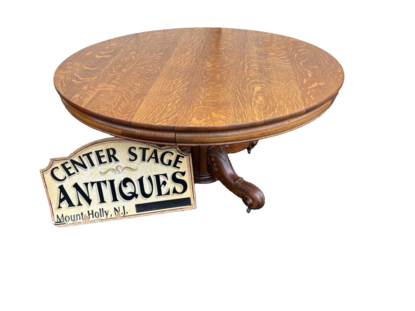66736 Antique Victorian Oak HASTINGS Dining Table (no leafs)