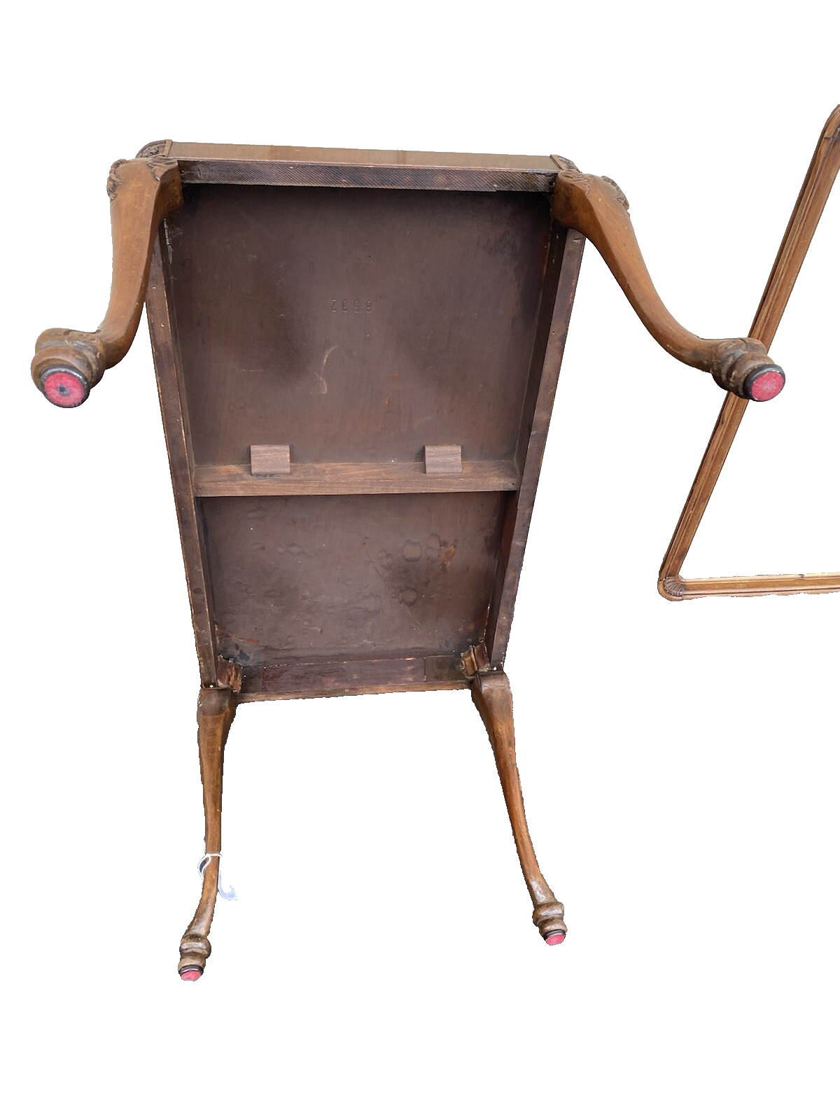 58796 Walnut Tray Top Coffee Table Stand