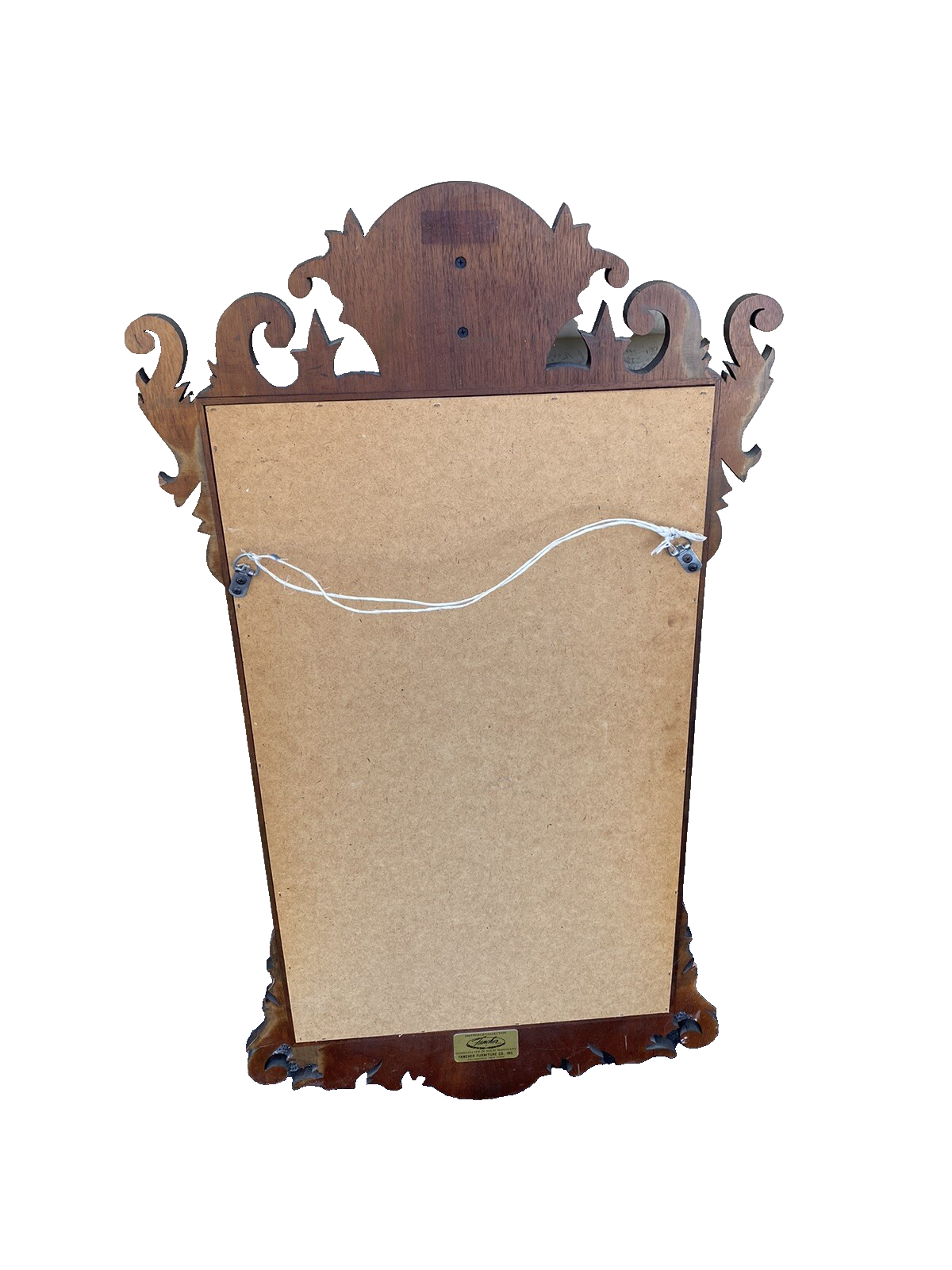 66109  FANCHER Solid Mahogany Chippendale Mirror