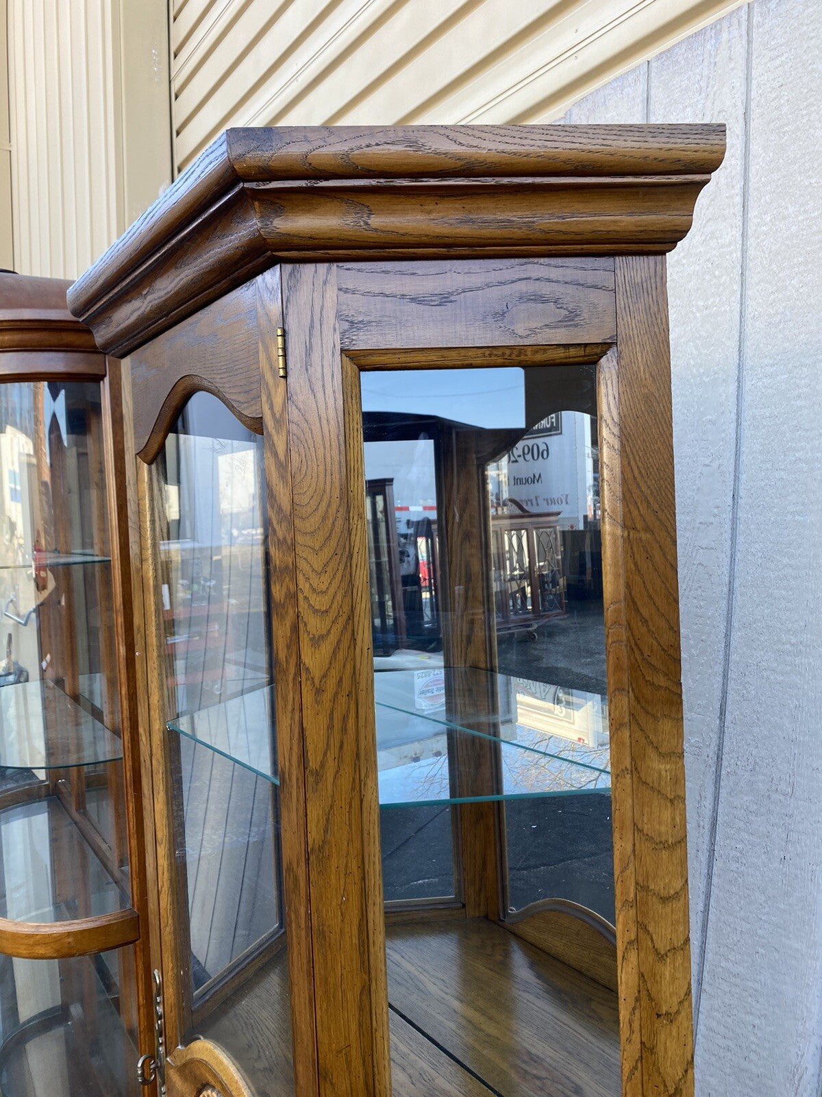 BN 12:    Oak Curio China Cabinet