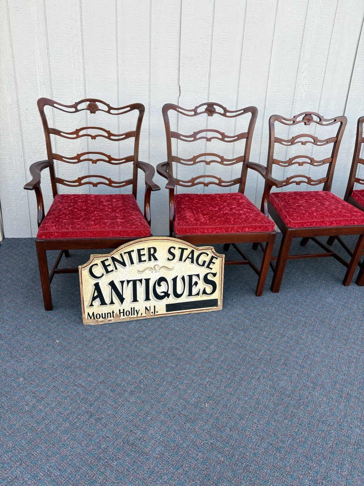 67101 Set of 6 Antique Mahogany Dining Chairs Chair s