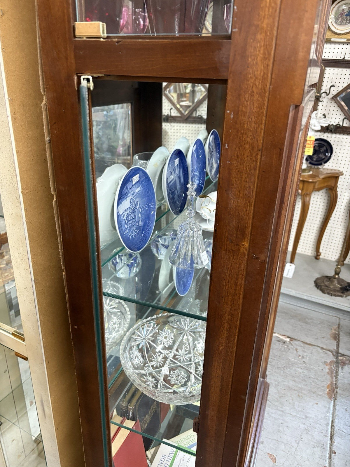 65094    Mahogany Side Loading Curio China Cabinet