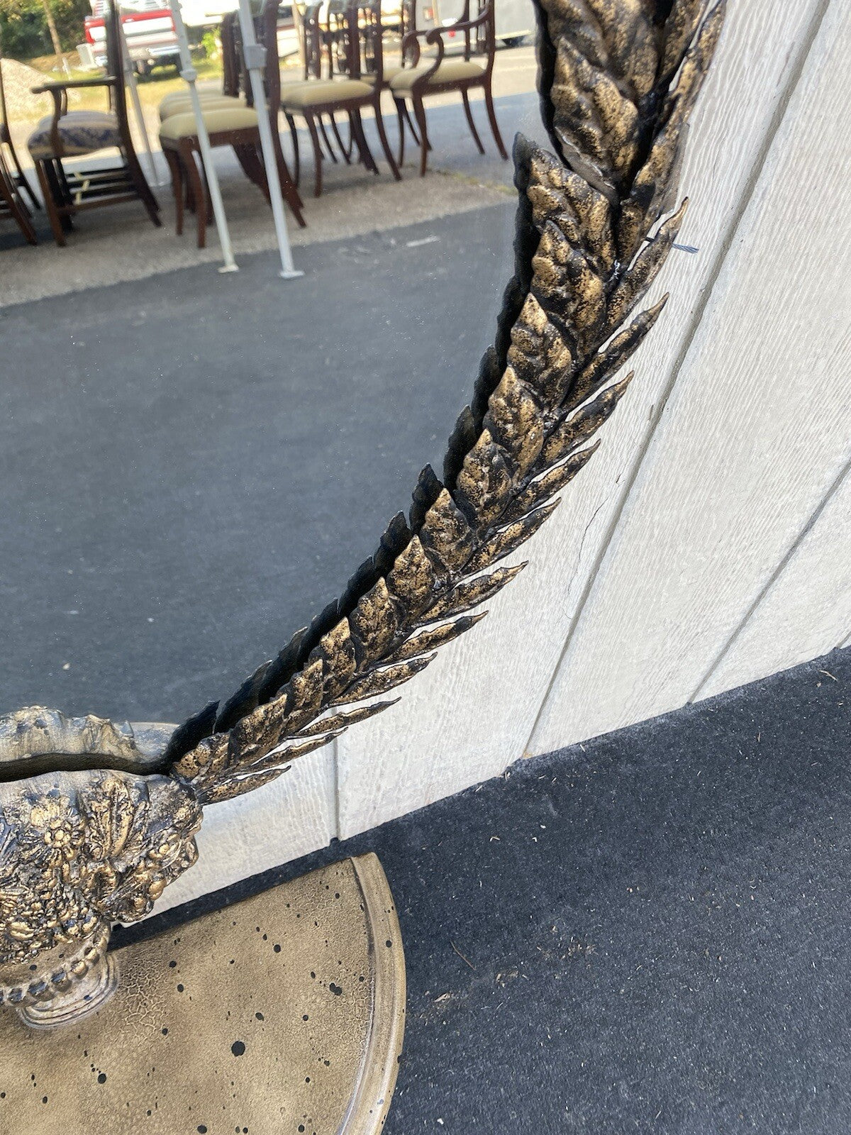 65856 Silver Metal Decorator Mirror with Shelfeta