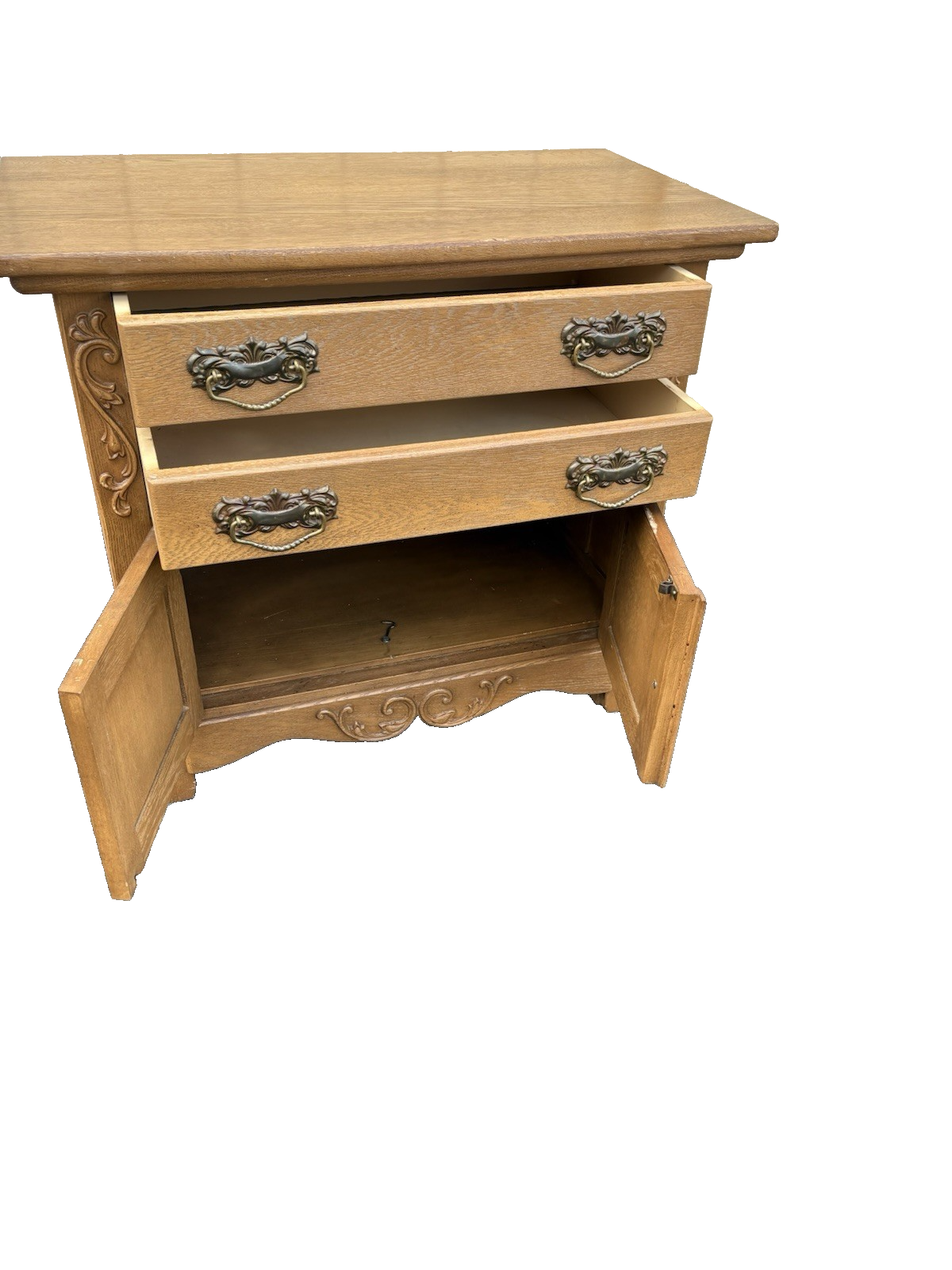 66729 Antique Victorian Oak Washstand Chest Dresser