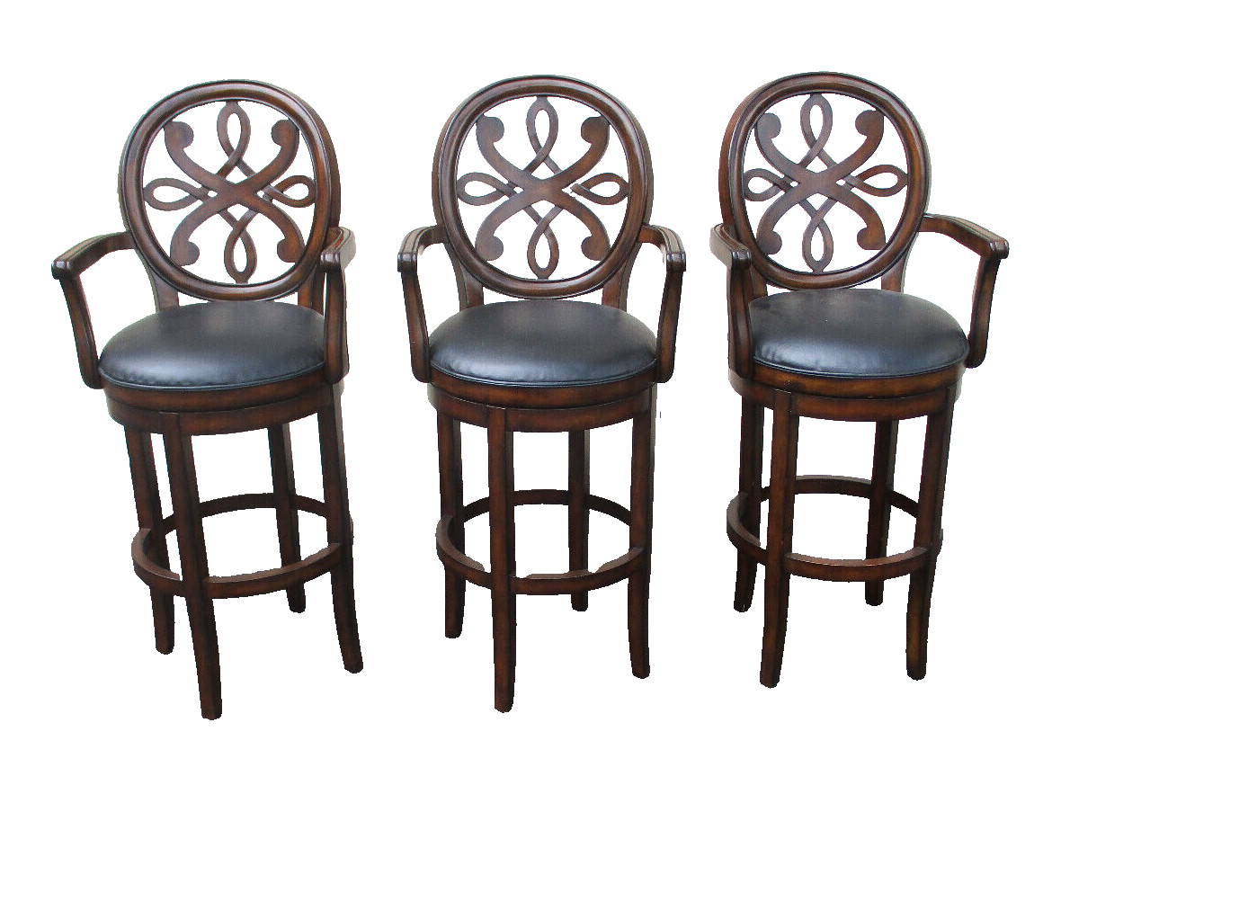 63475  Set 3  QUALITY Swivel Bar Stool Bench Kitchen  Stools KING Furniture