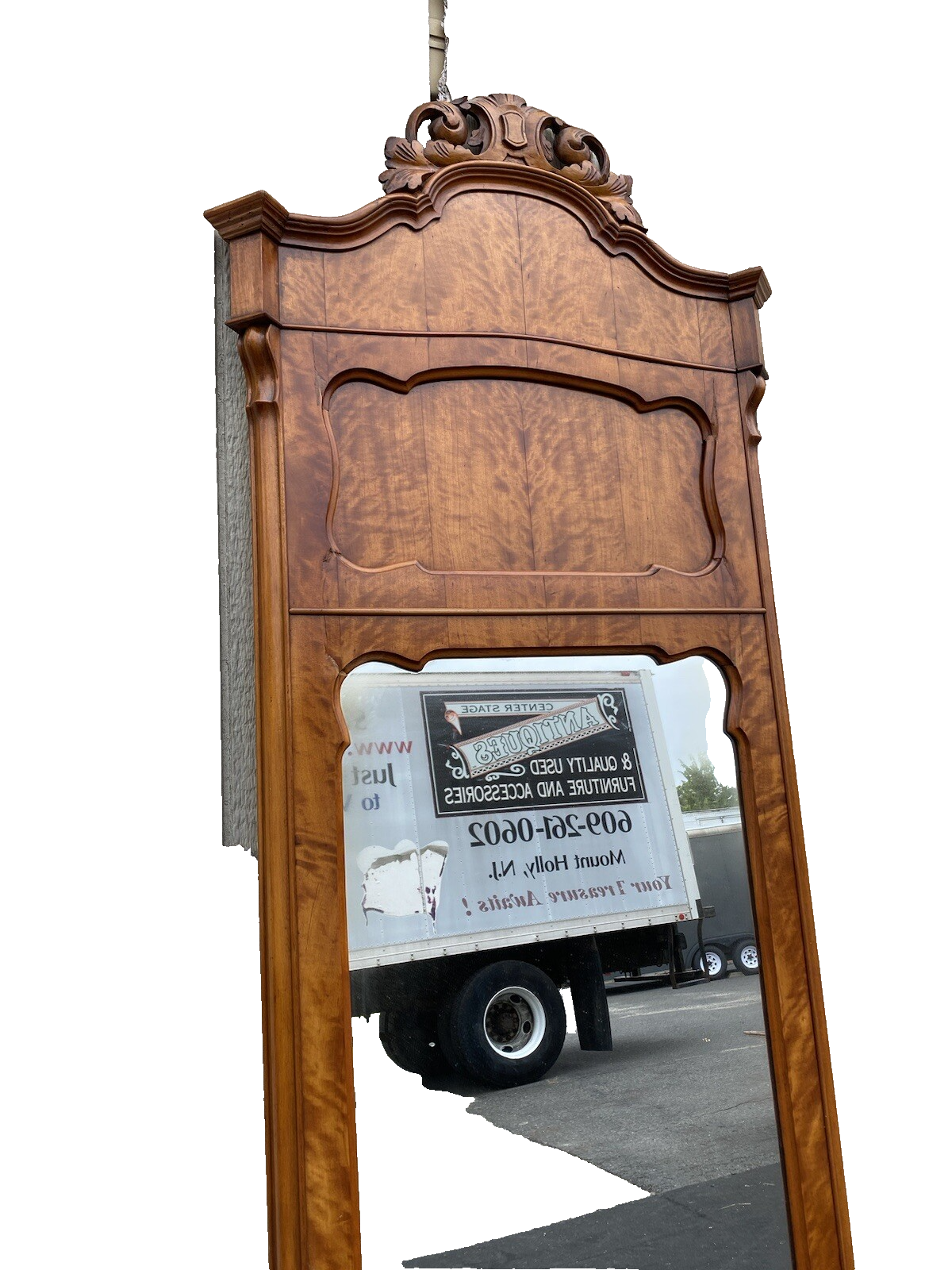 64707  Victorian Hall Mirror with Stand  Table  Pier Mirror