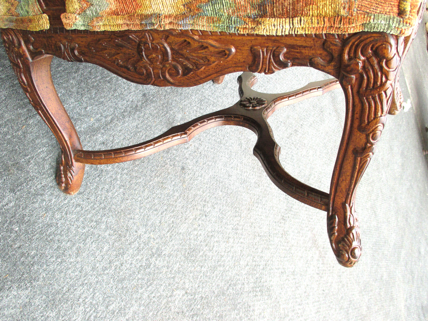 63061 Carved Bergere Armchair Chair