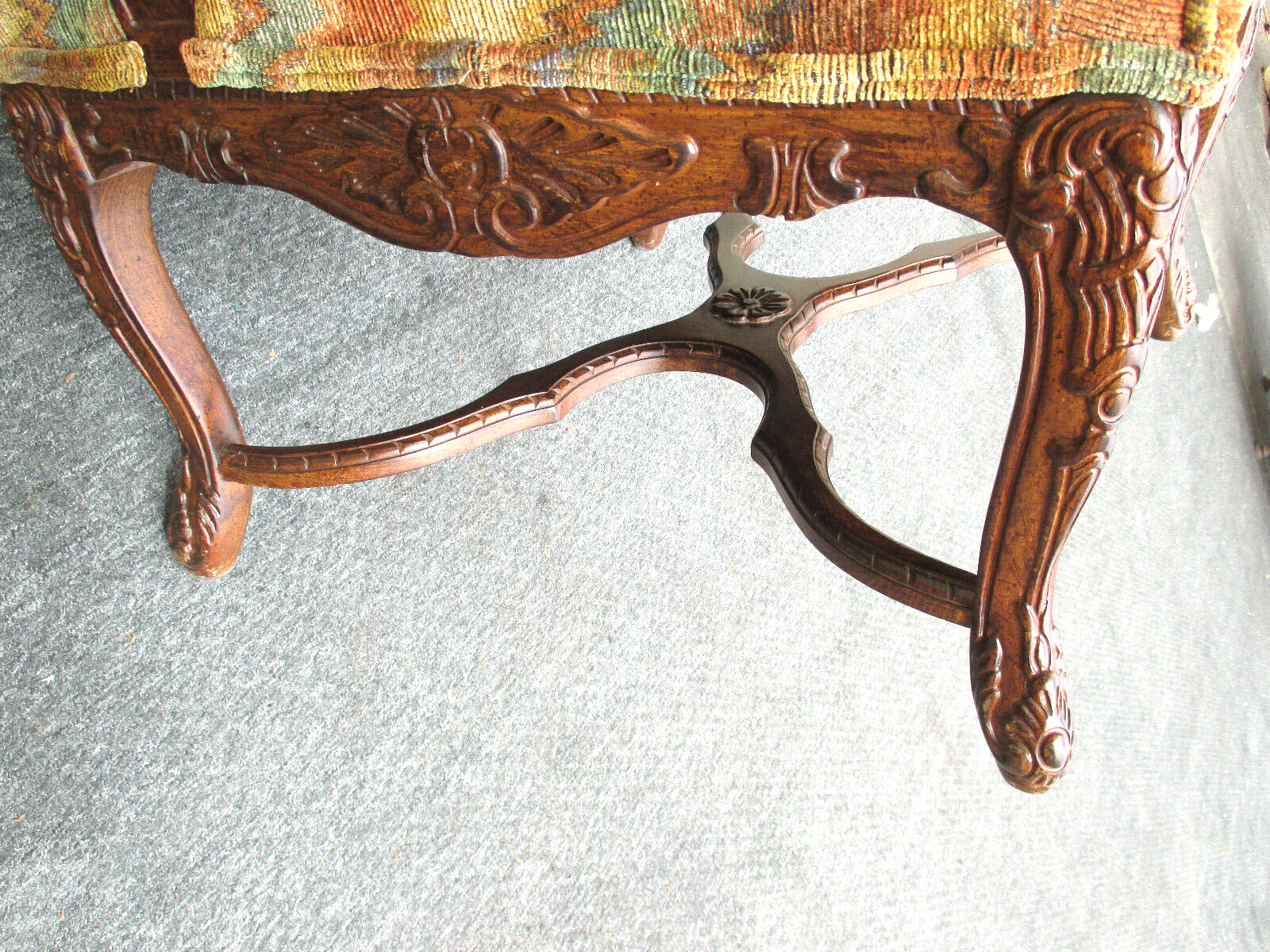 63061 Carved Bergere Armchair Chair