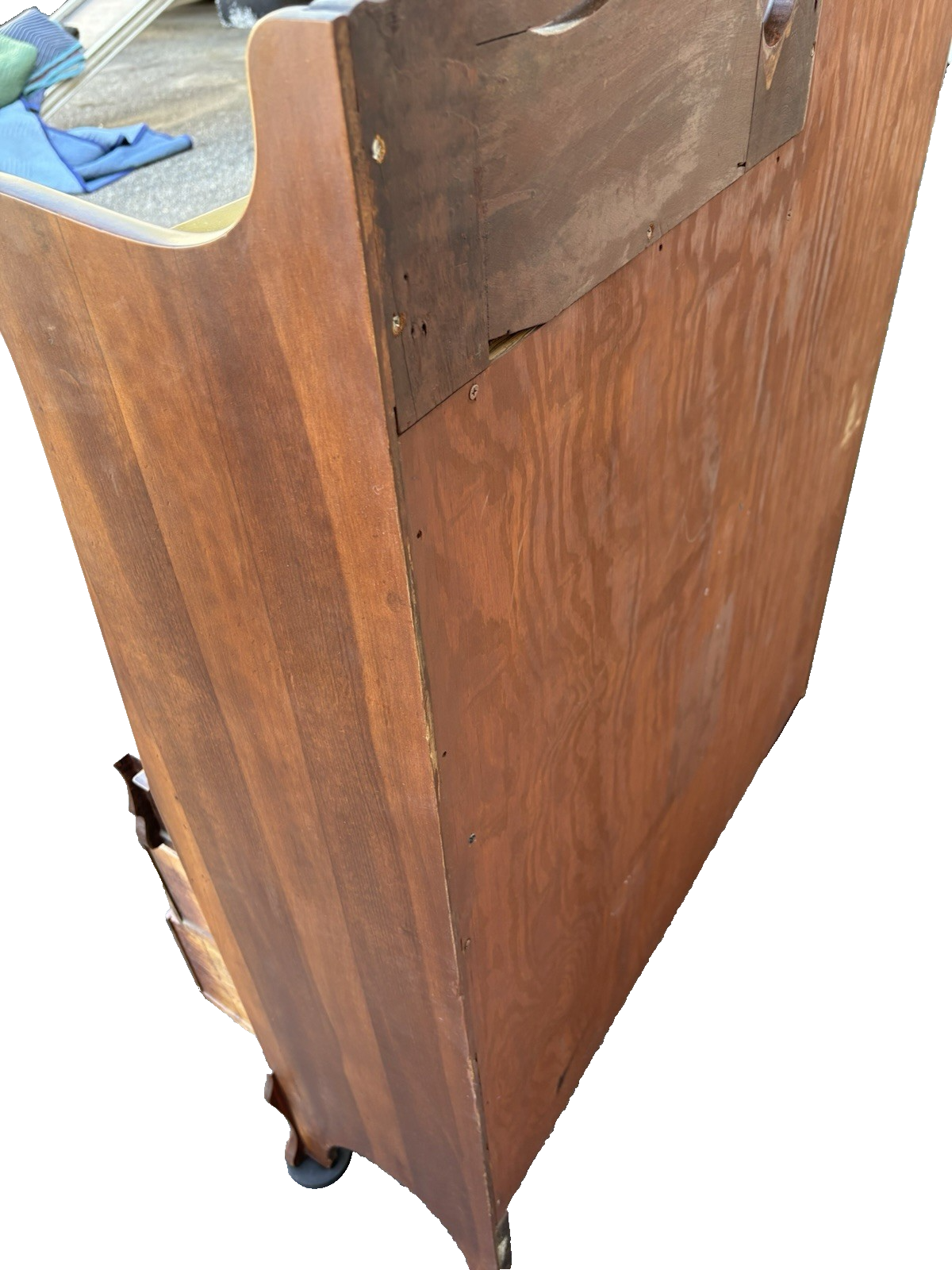 67010 Antique Mahogany Side By Side Desk with Bookcase