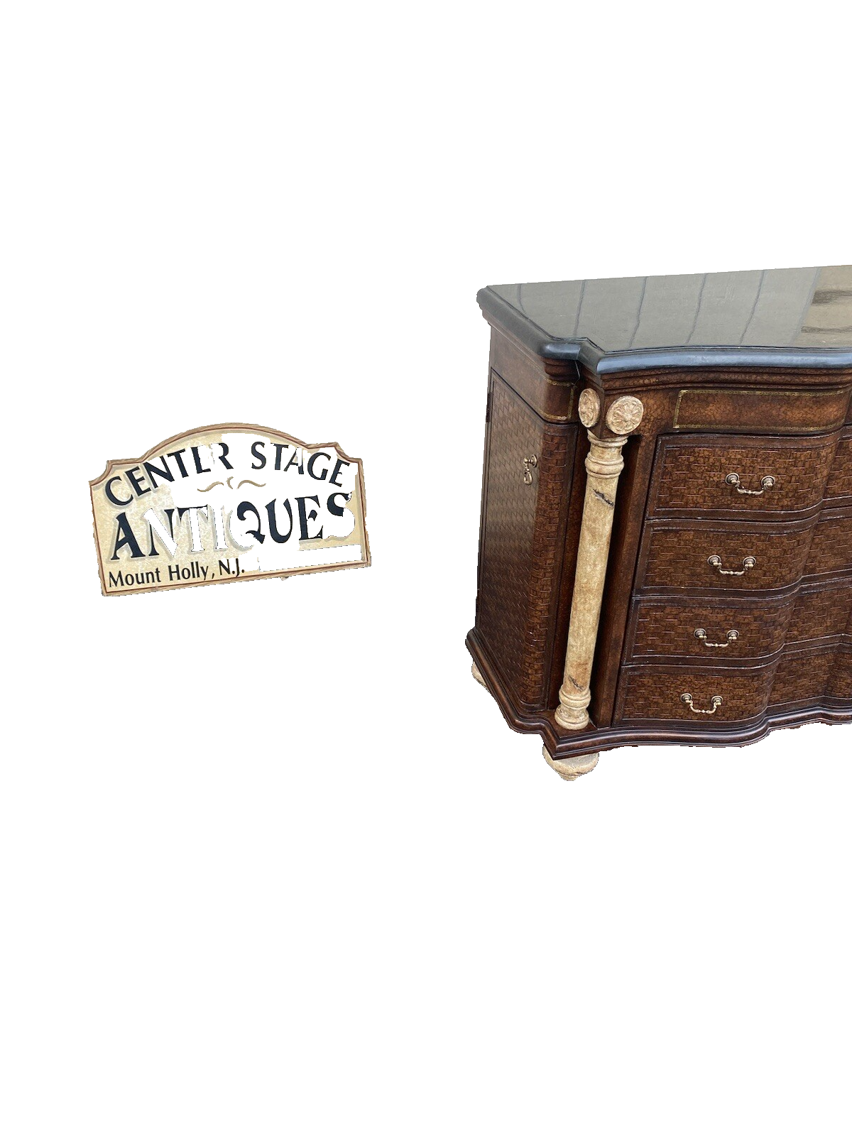 64591 Marble Top Server Chest Sides Open