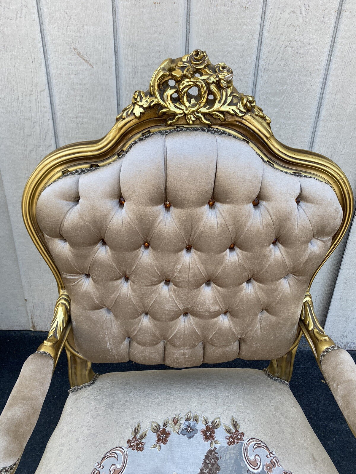 65408 Pair Decorator Gold Armchair Chair s